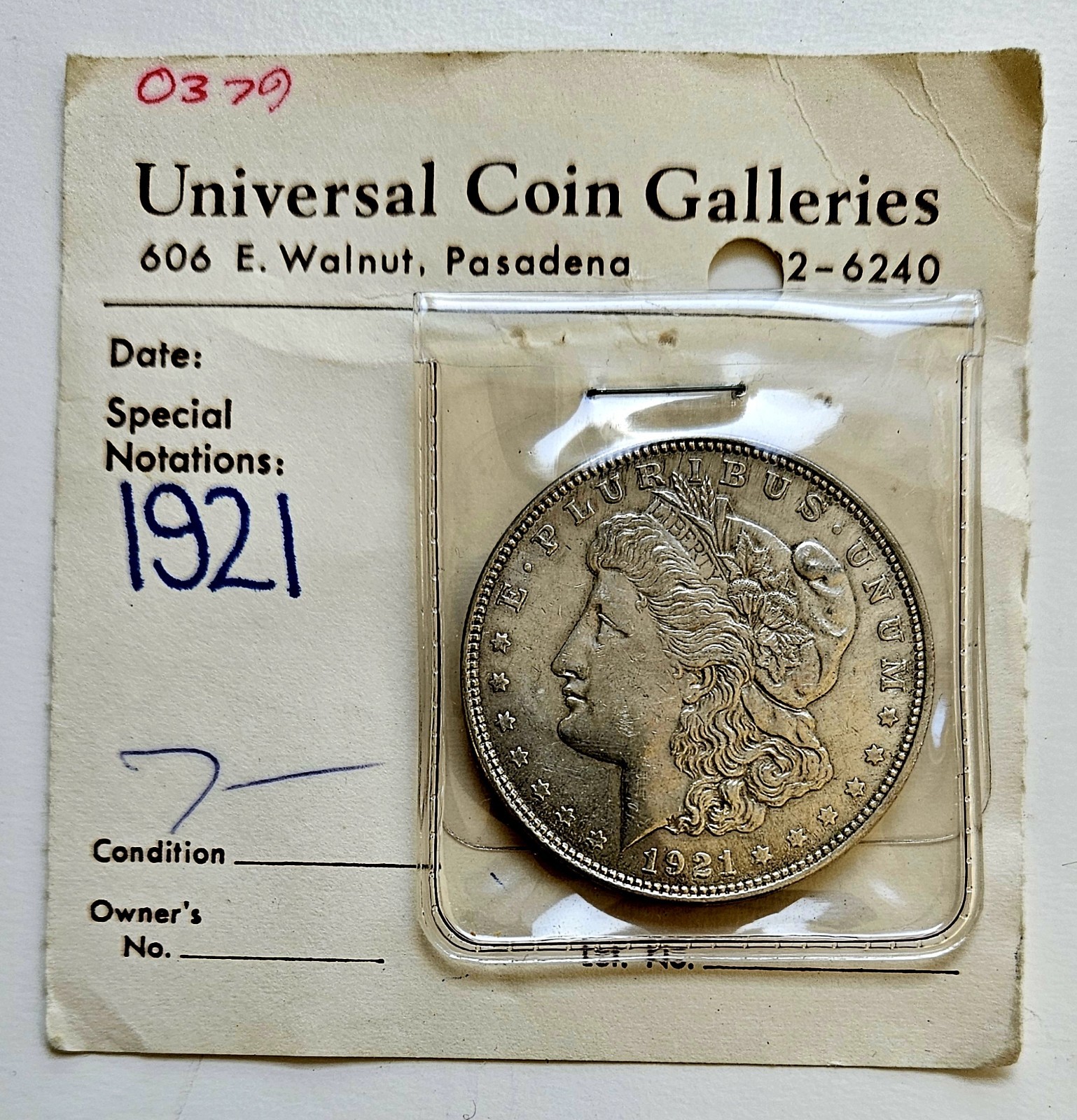 1921-P Morgan Dollar - 90% Silver