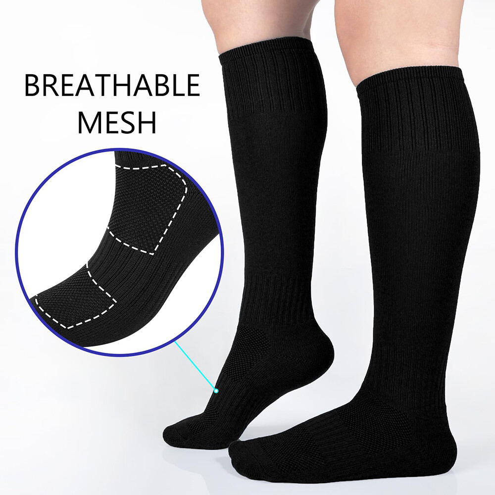 Adult Long Knee High Athletic Sports Socks for Football Soccer Baseball Softball