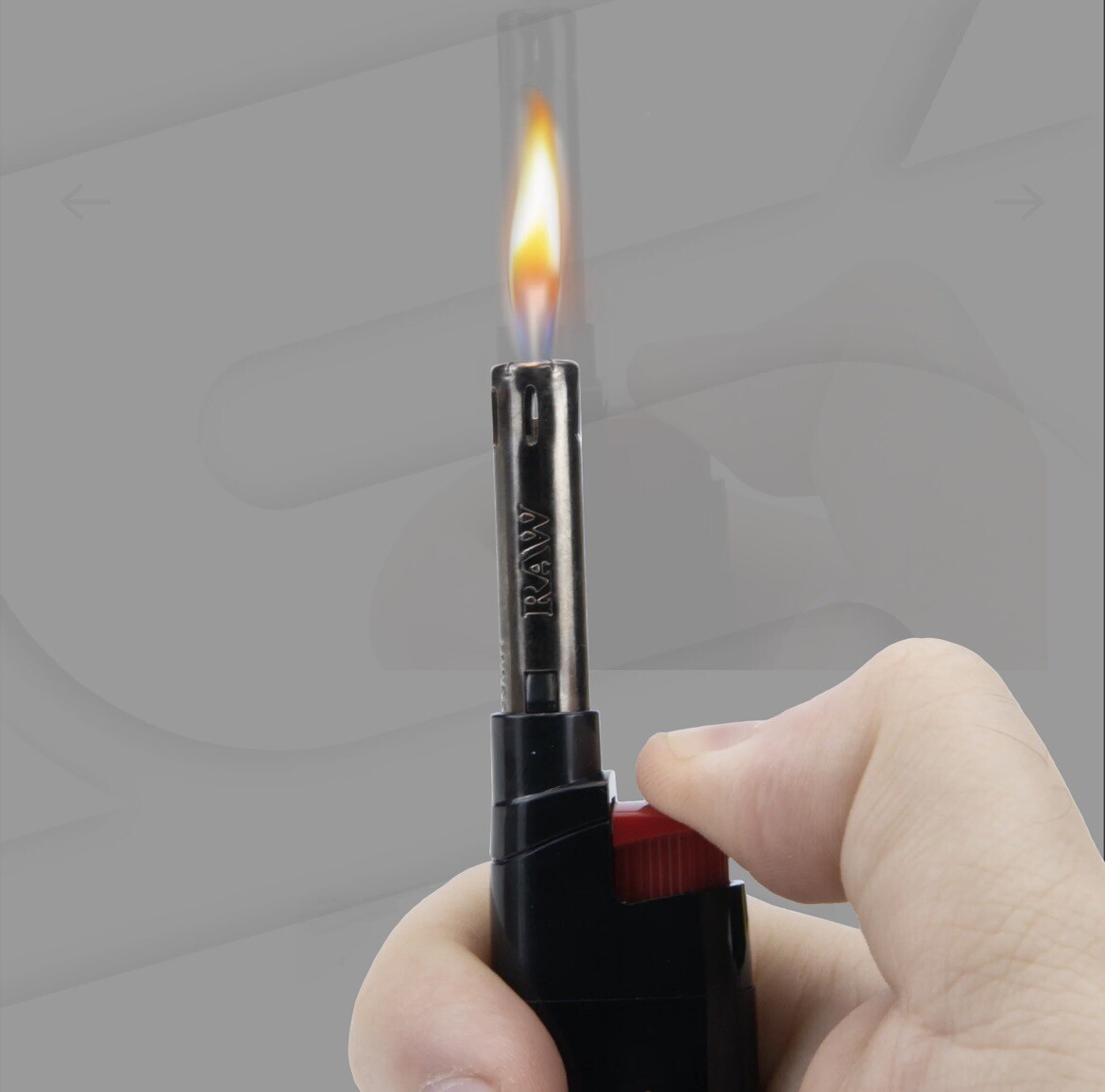 Zig Zag Ultra Thin KING Size Pre-Rolled Cone +Raw Torch Phoenix Extendo Lighter