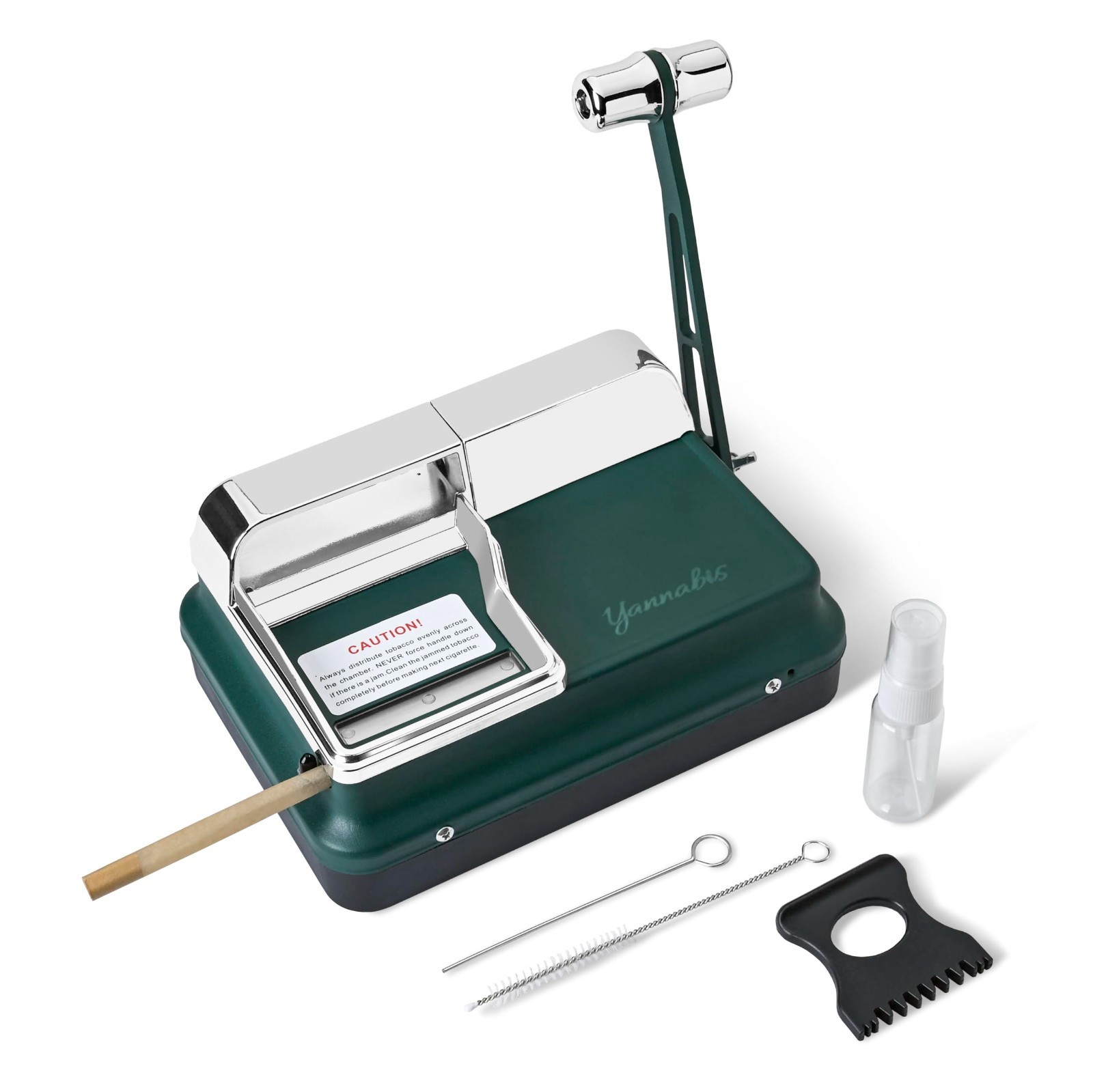Manual Cigarette Rolling Machine for 8mm Tubes, Injector with Accessories, Easy