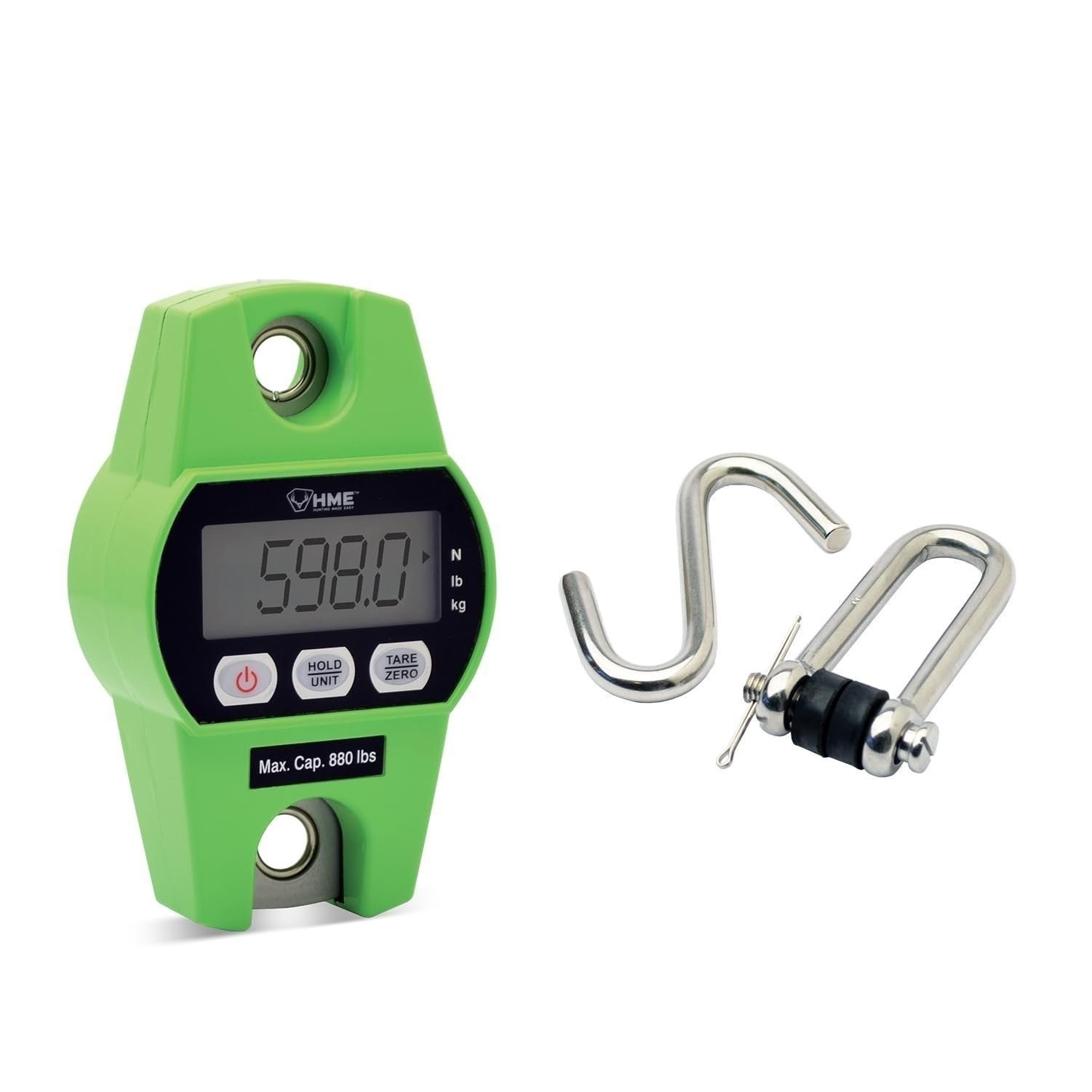 HME Durable Versatile Hunting Digital Hanging Scale w/Tare Function - 400...