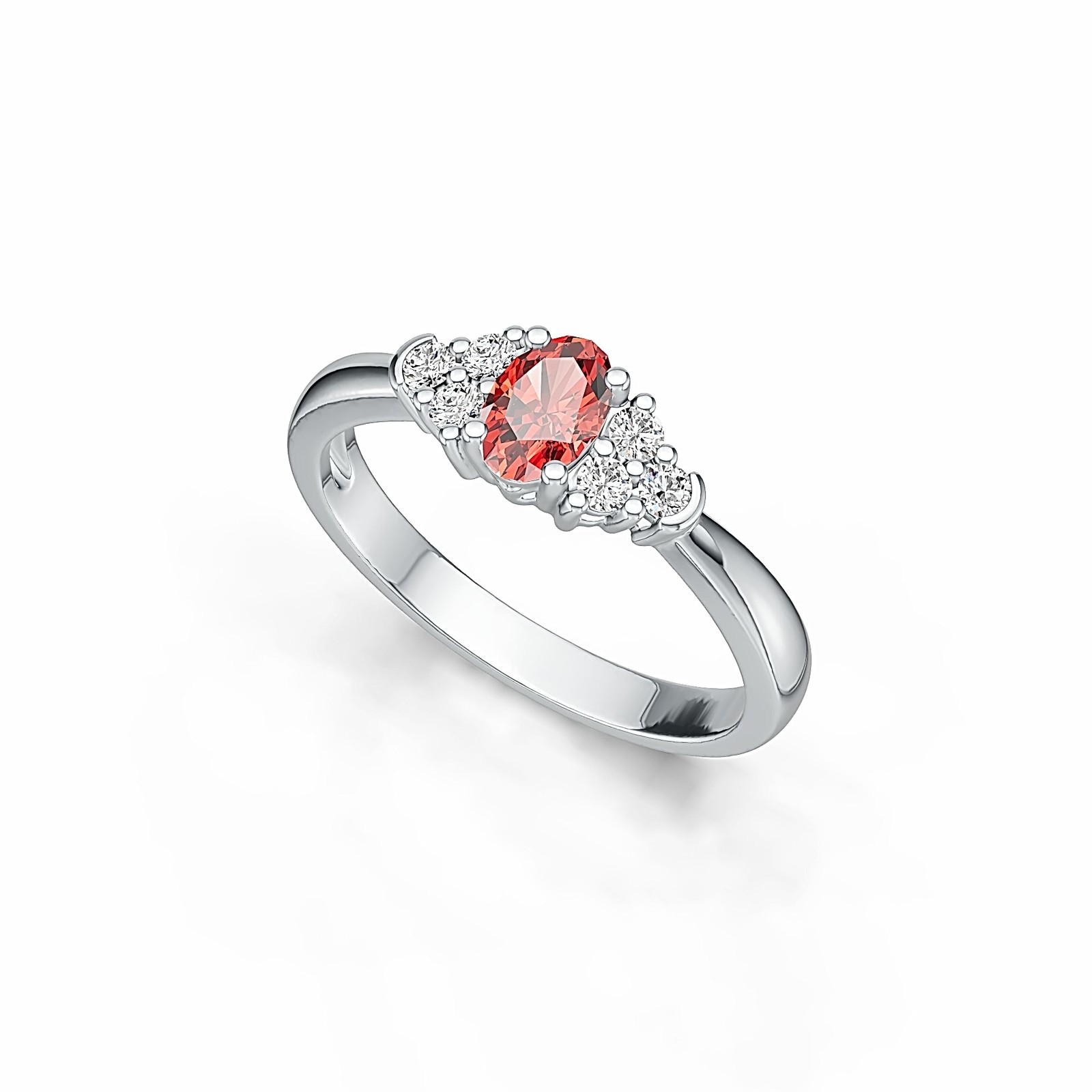 Sterling Silver Semi Mount Ring Setting Oval OV 6X4mm