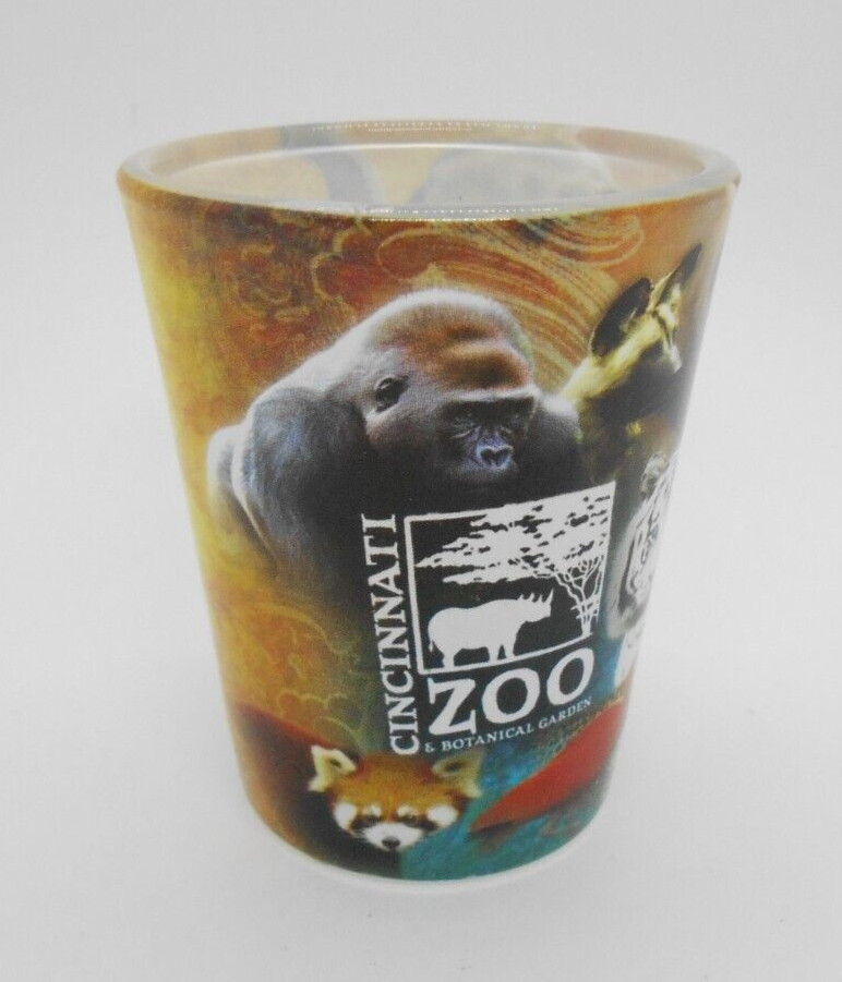 Cincinnati Zoo & Botanical Garden Ohio Animal Collage Souvenir Shotglass