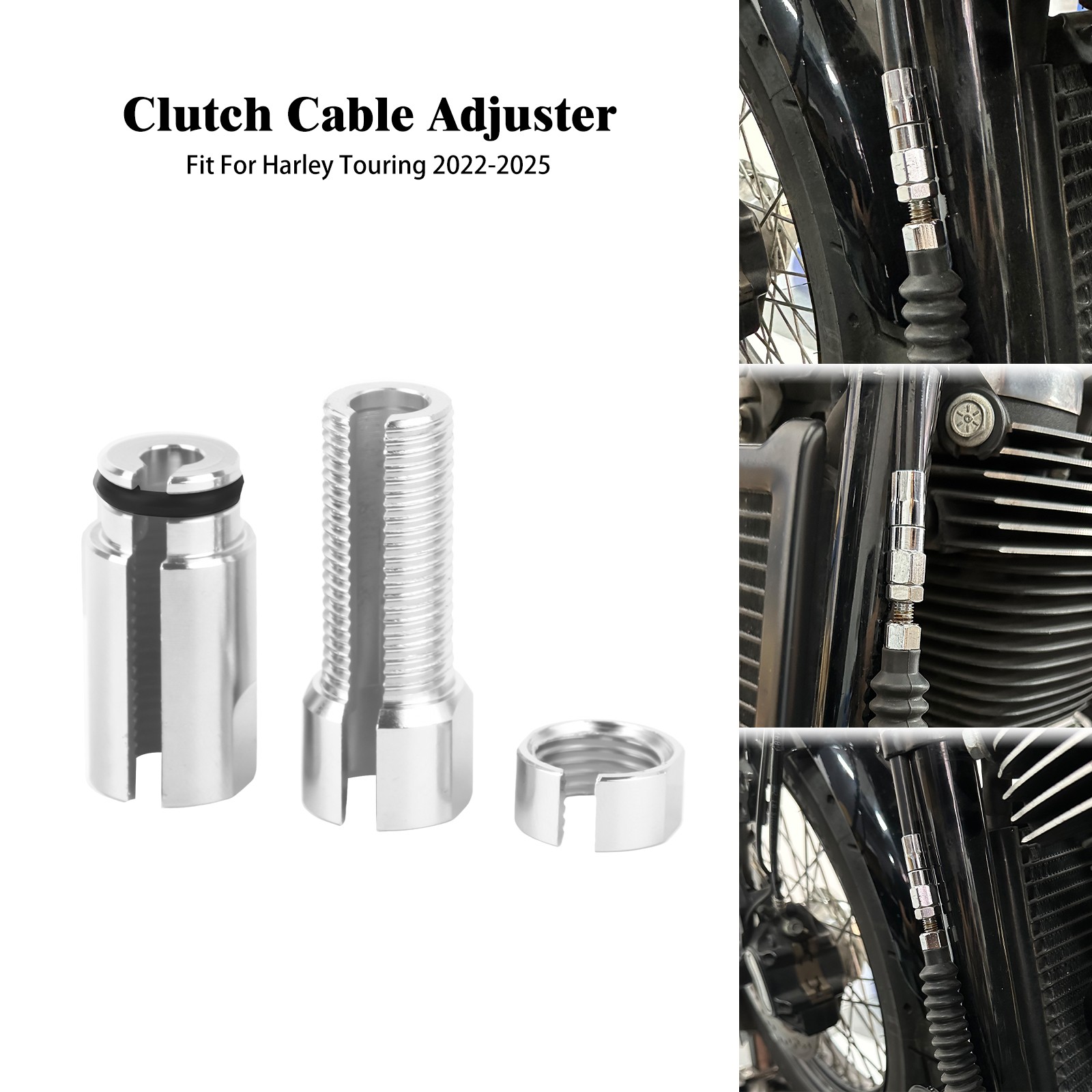 Clutch Cable Adjuster Upgrade Kit For Harley Touring Glide 2022-25 Road King