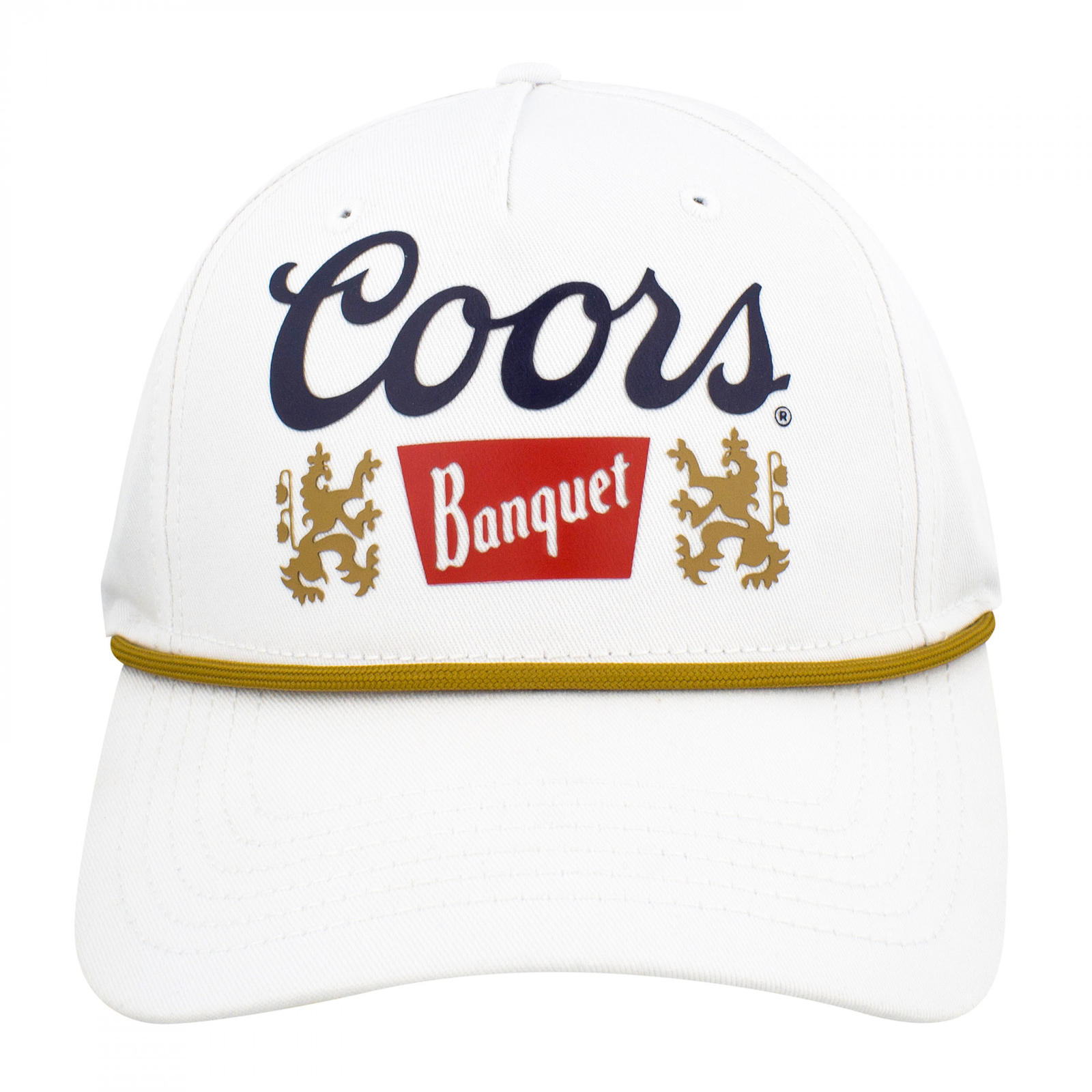 Coors Banquet Gold Rope Adjustable Golfer Hat White
