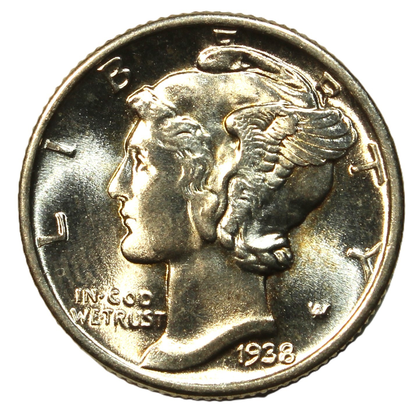 1938- 10C FB Mercury Dime- Choice Gem Bu - SMH 1430