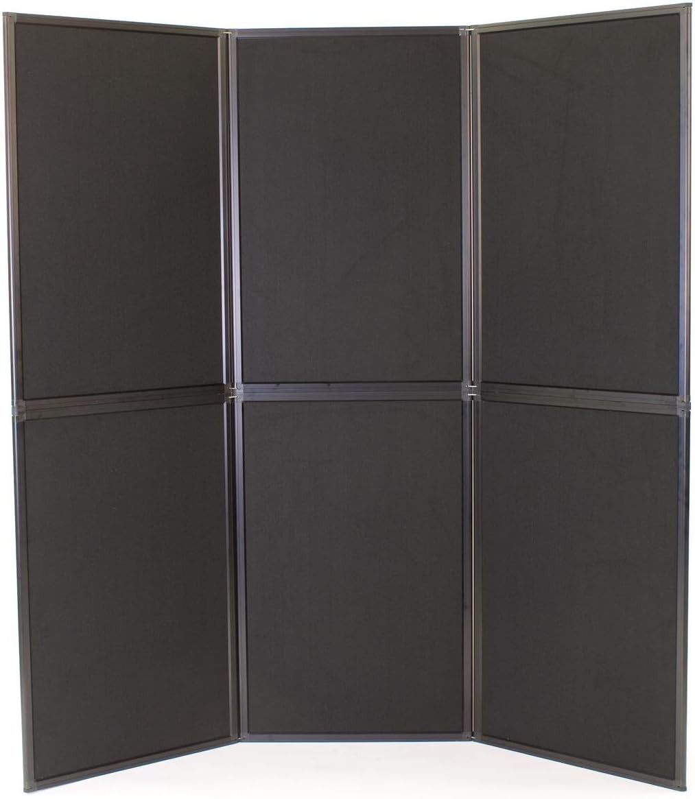 Portable Display Panel System Black | 67"w Floor Standing Hook & Loop Display