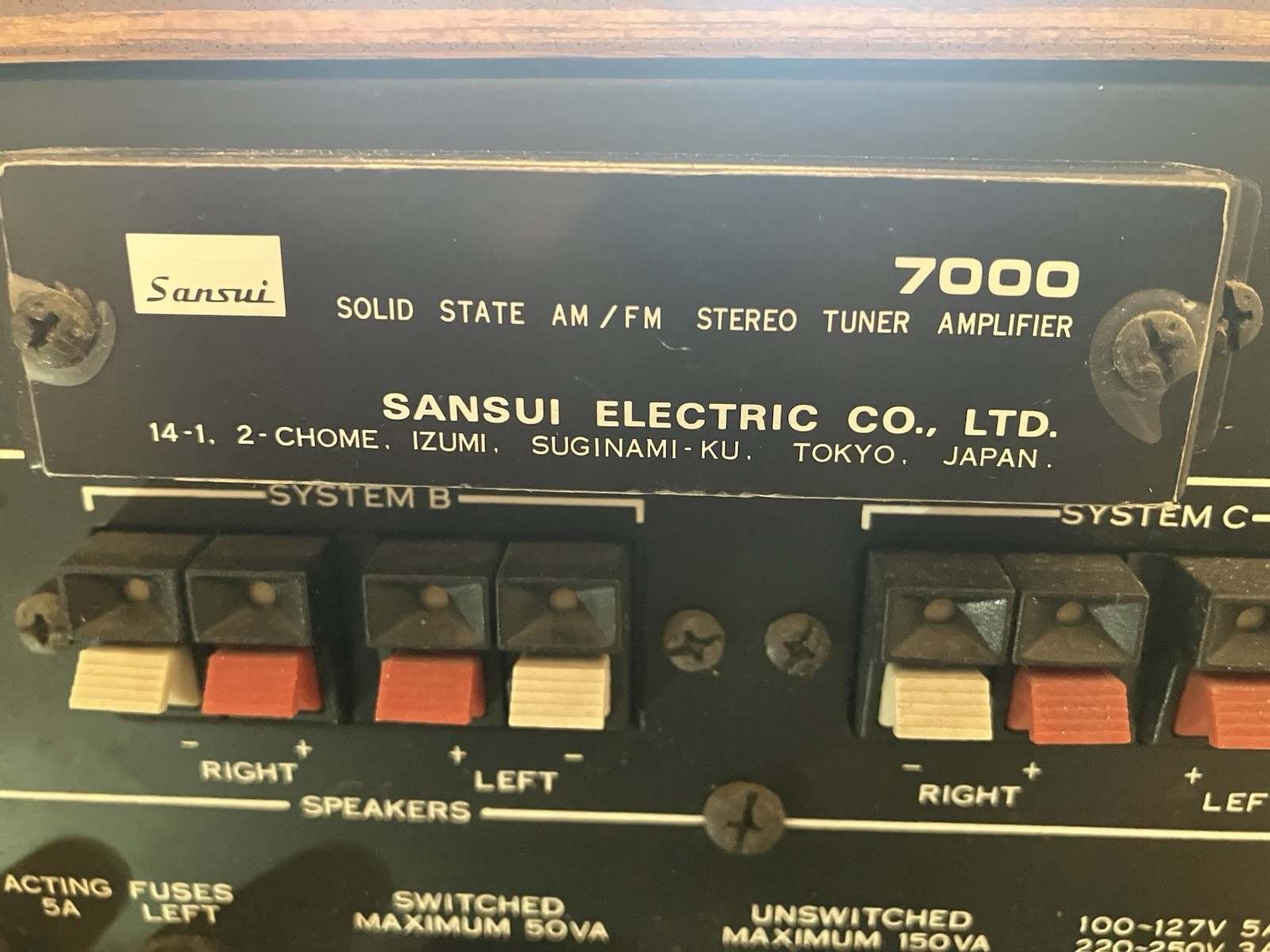 Sansui Solid State 7000 Stereo Receiver Vintage Silver Face Tuner - Very Clean!
