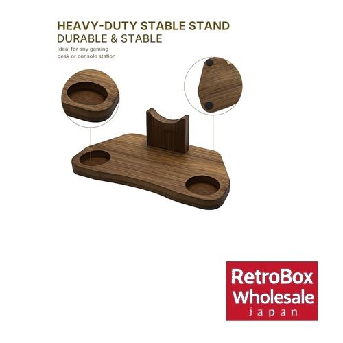 TOCCOOL Bamboo Controller Stand PS5 Xbox Switch Dark Brown