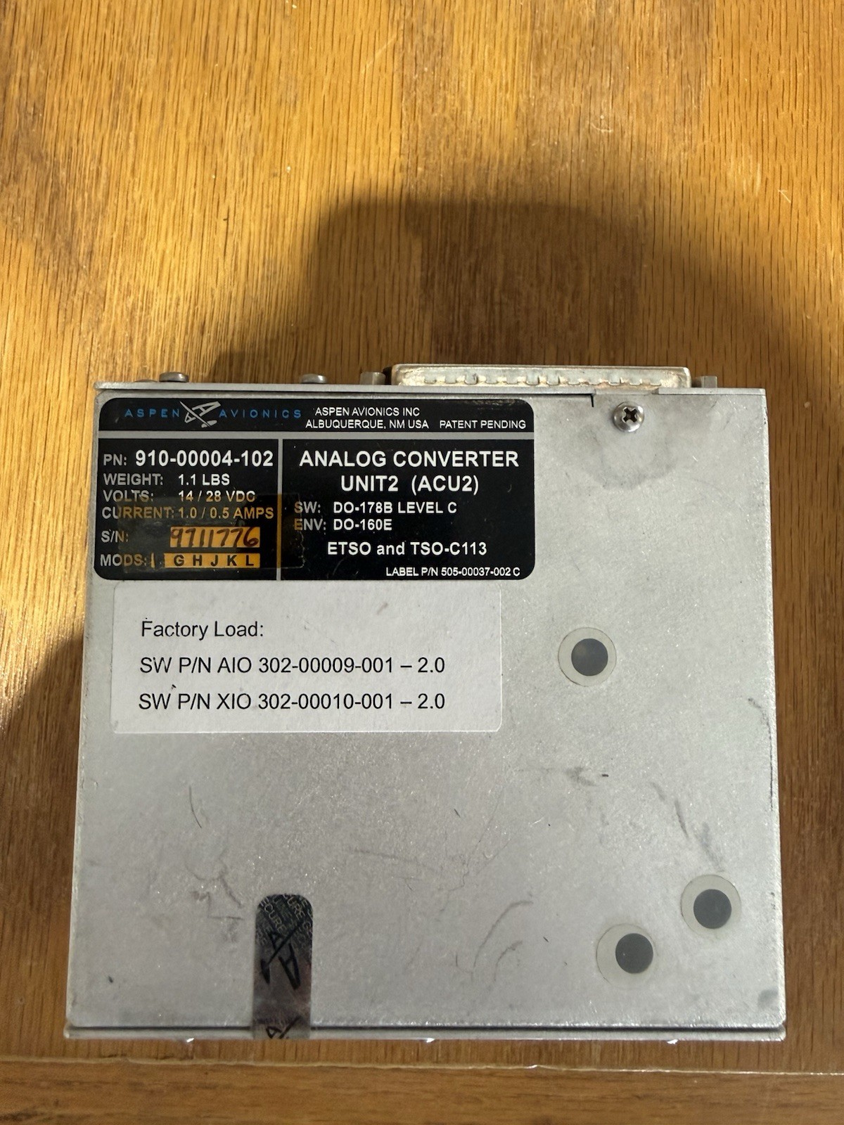 Aspen Avionics Analog Converter Unit 2 ACU2