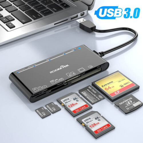 7-IN-1 USB 3.0 Memory Card Reader High-Speed 7 Ports for Micro SD SDXC CF SDHC
