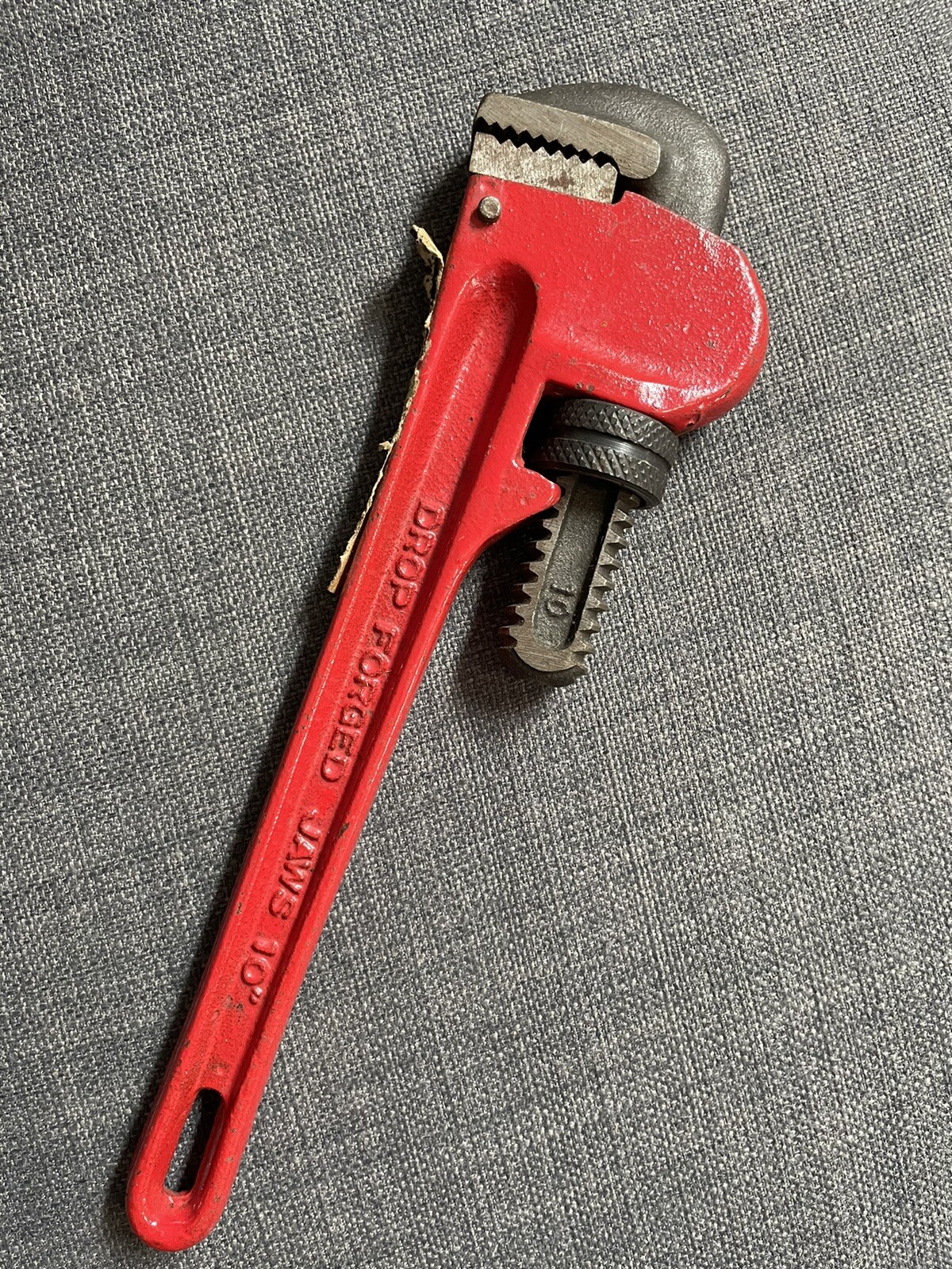 VINTAGE LUDELL TOOL CO 10” STRAIGHT HEAVY DUTY  PIPE WRENCH