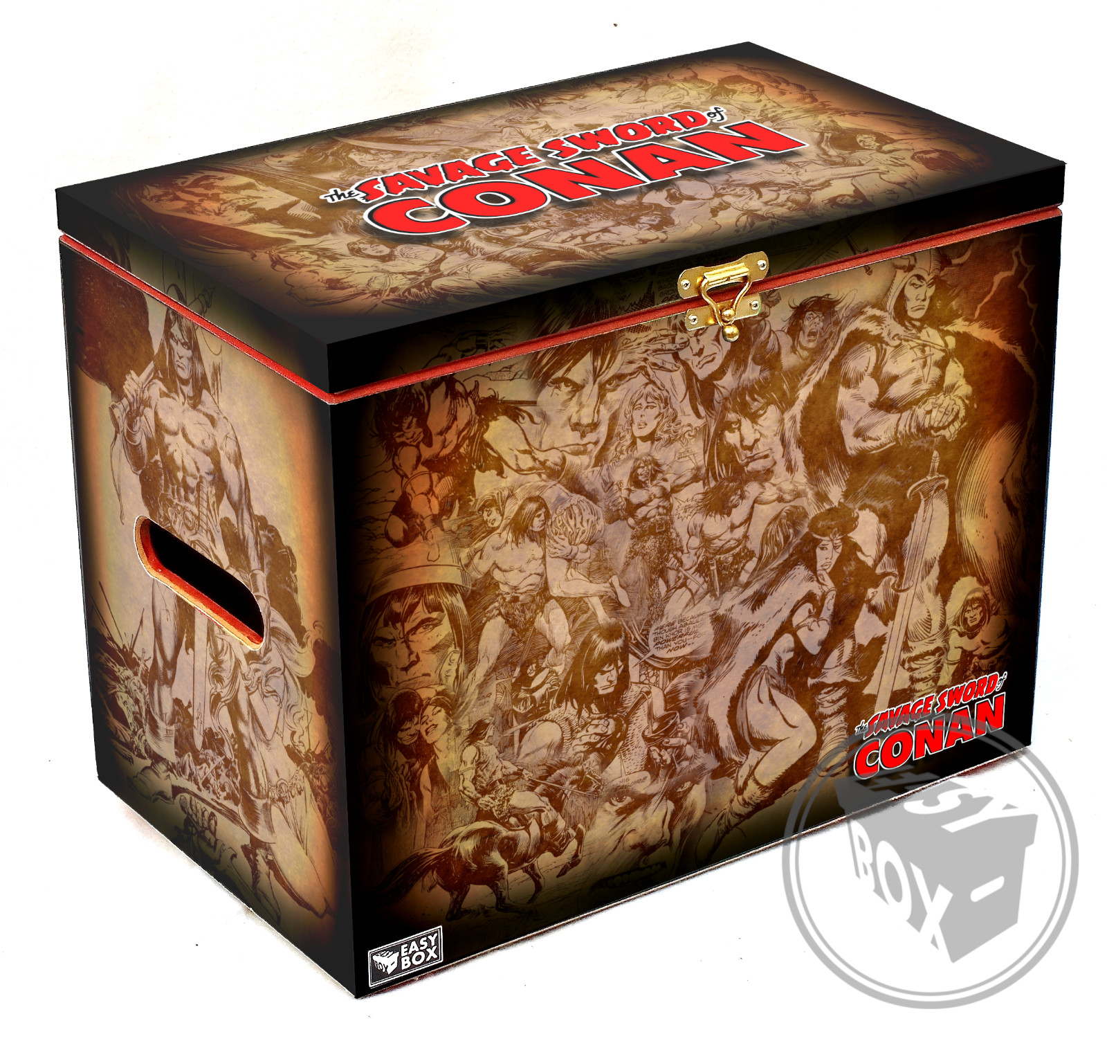 The Savage Sword of Conan (Old) - Large Comic Book Magazine Hard Box Chest MDF