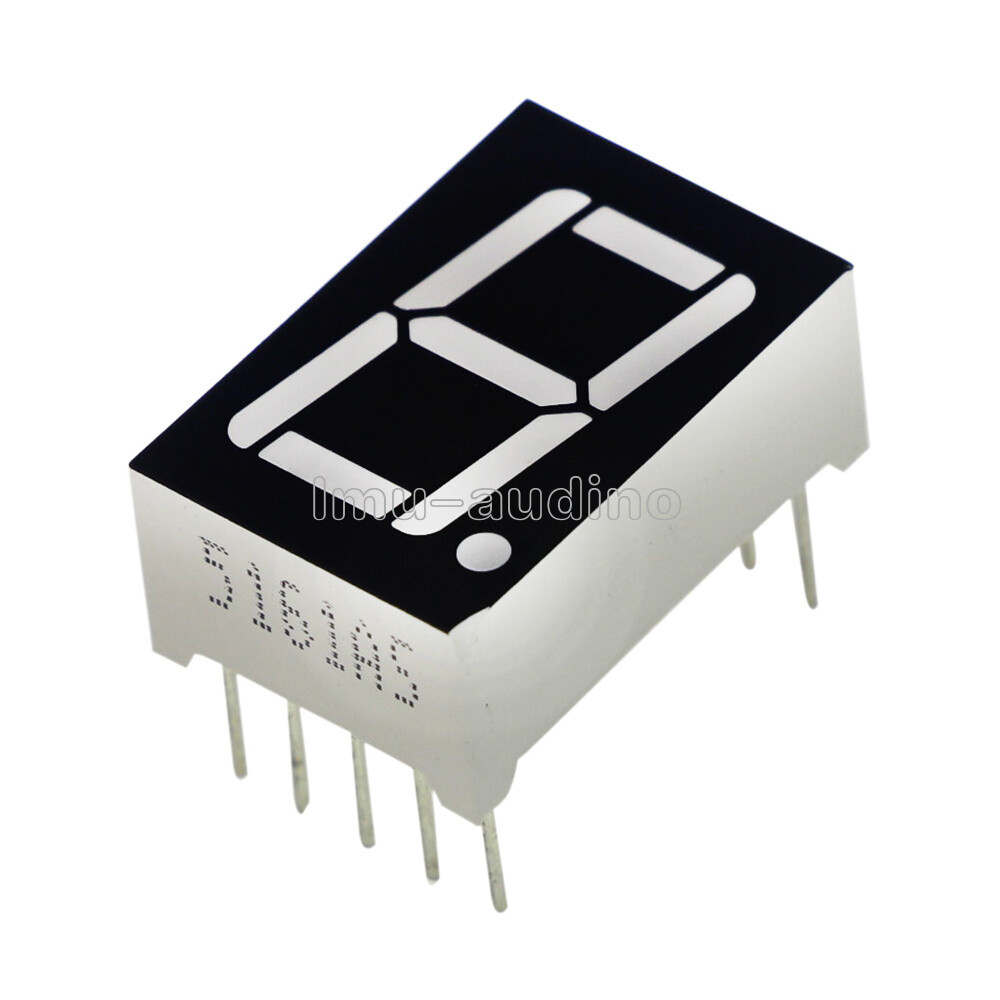10PCS 0.56" 7 Segment Red LED Display 1 Digit Common Anode NEW