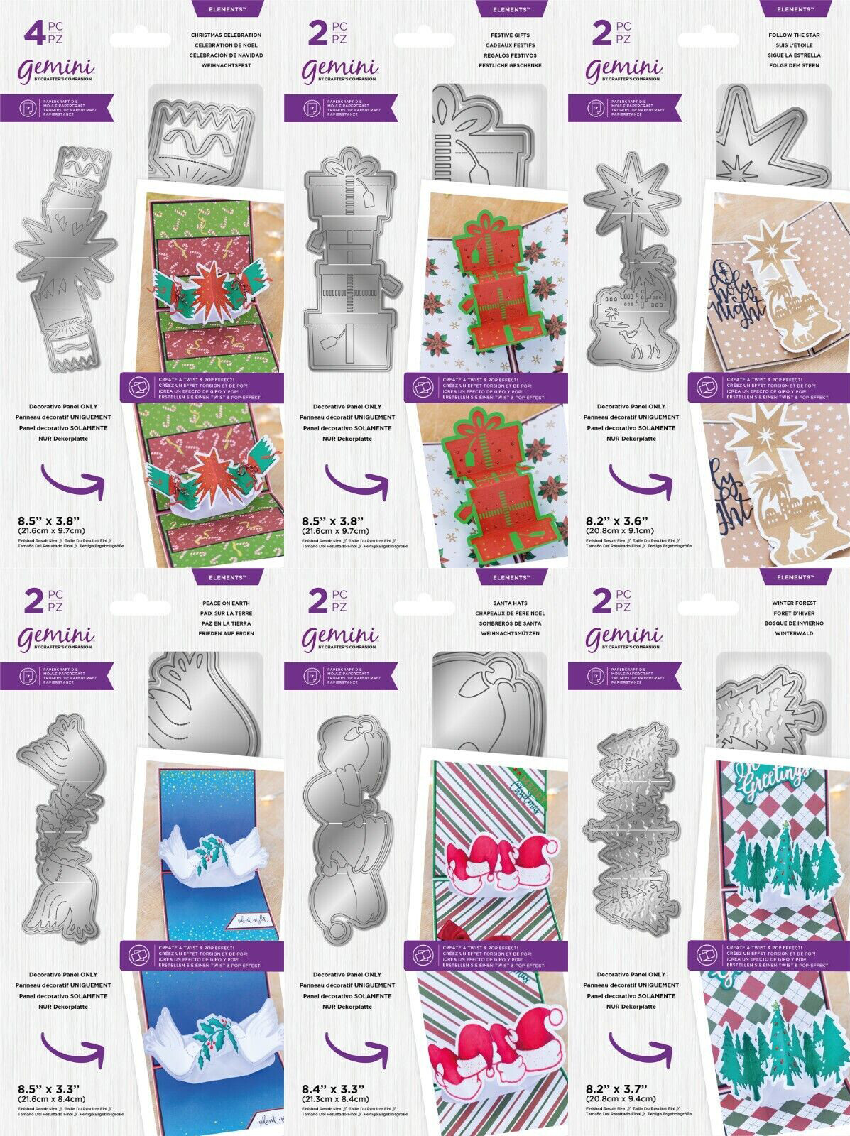 Gemini Christmas Twist & Pop Collection by Crafters Companion