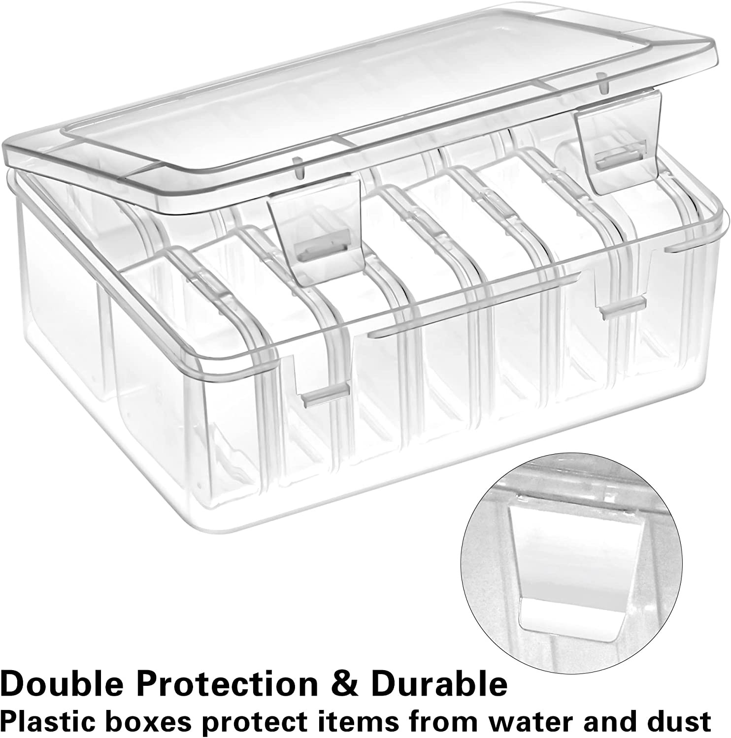 Small Bead Organizers, 15 Pieces Plastic Storage Cases Mini Clear Bead Storage C