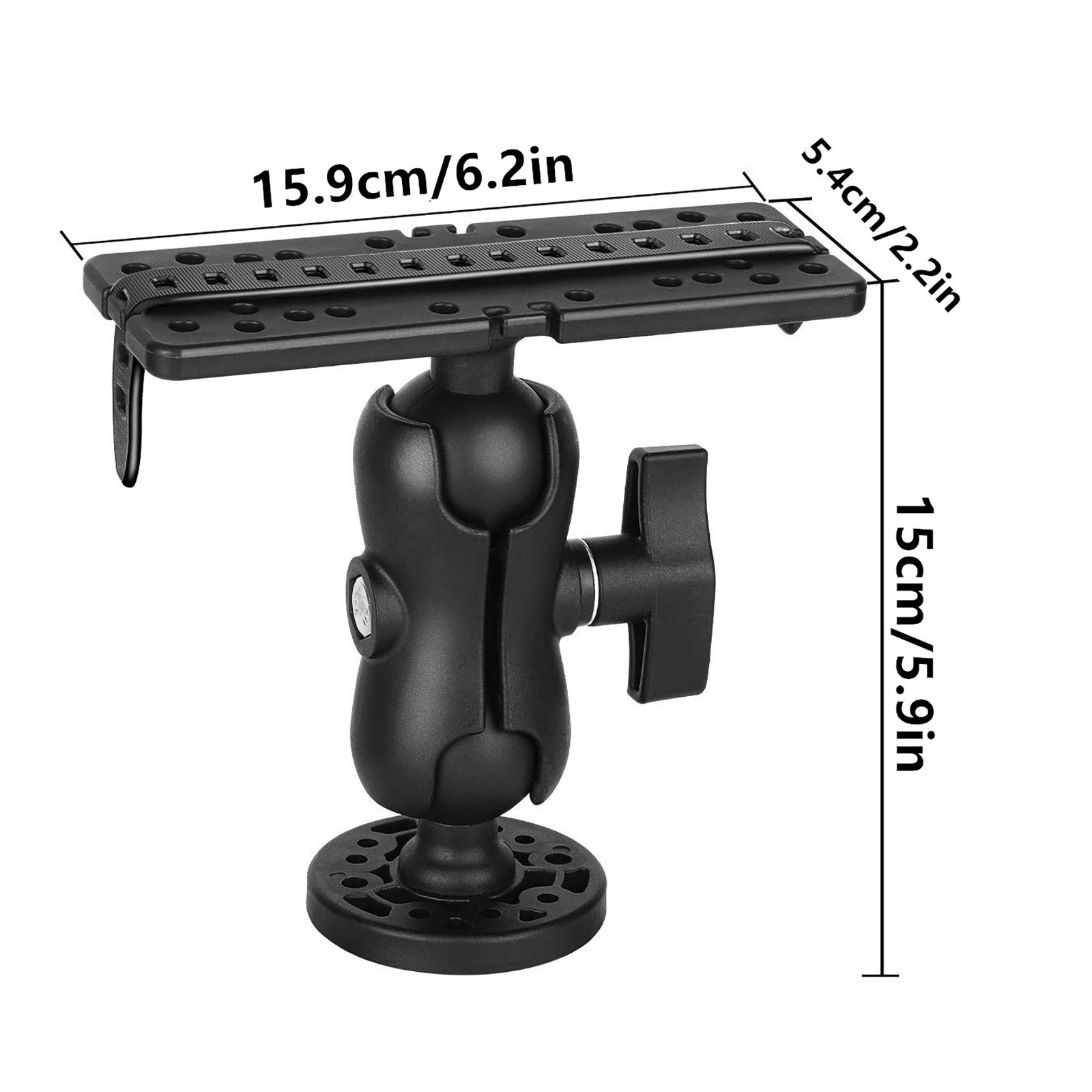Adjustable Fish Finder Mount for Trolling 360 Quick Release Fits for Garmin