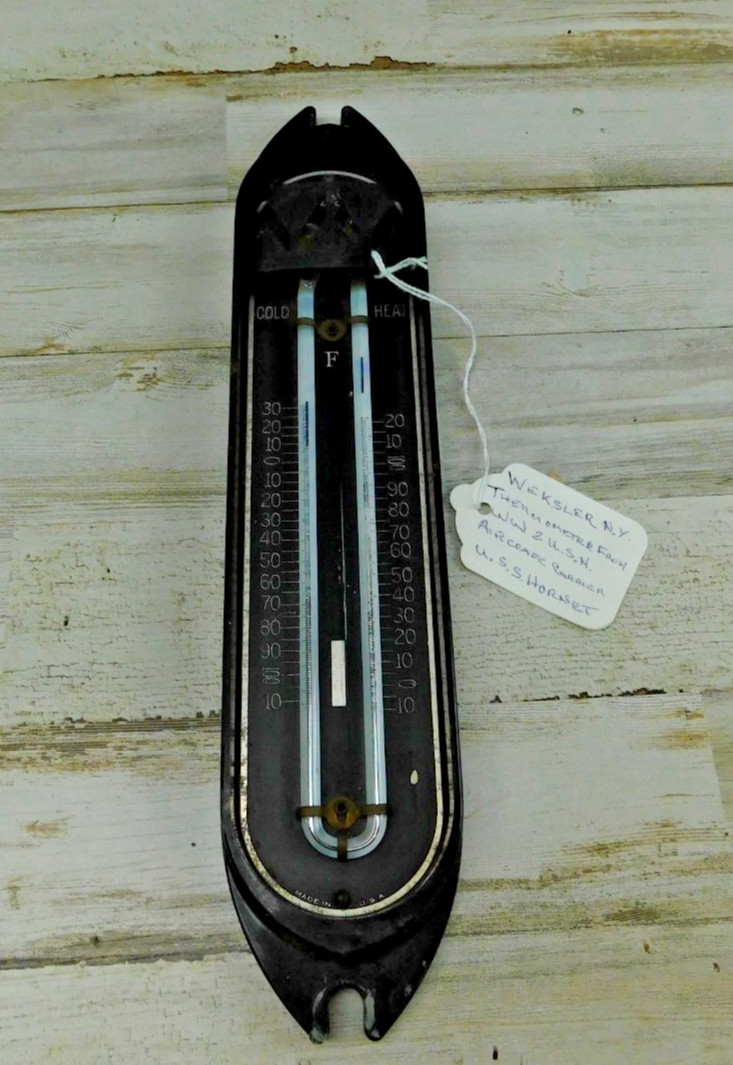 WEKSLER THERMOMETER Maximum Minimum NYC Industrial Said to Be From U.S.S. Hornet