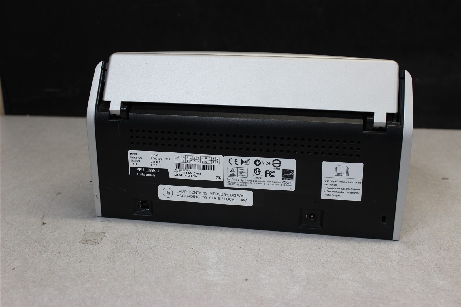Fujitsu ScanSnap S1500 Network Document Duplex Color Scanner