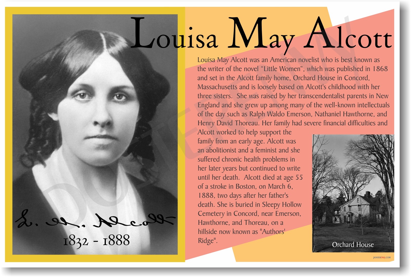 Louisa May Alcott - NEW Famous Author Quote POSTER