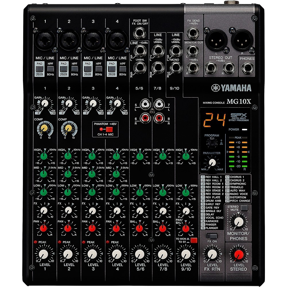 Yamaha MG10X CV 10Input Stereo Mixer With Effects