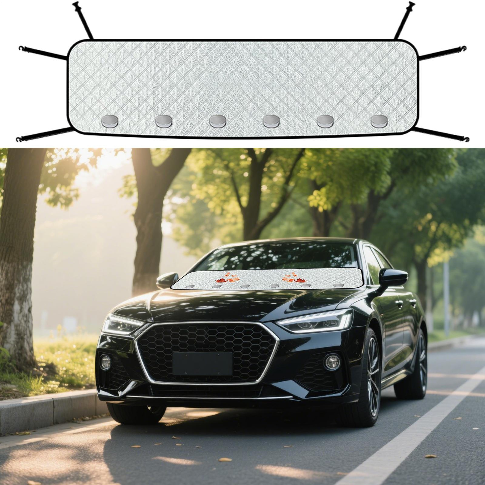 Automotive Front Shade Blocking Waterproof Protector For Dust Leaves Bird Daily
