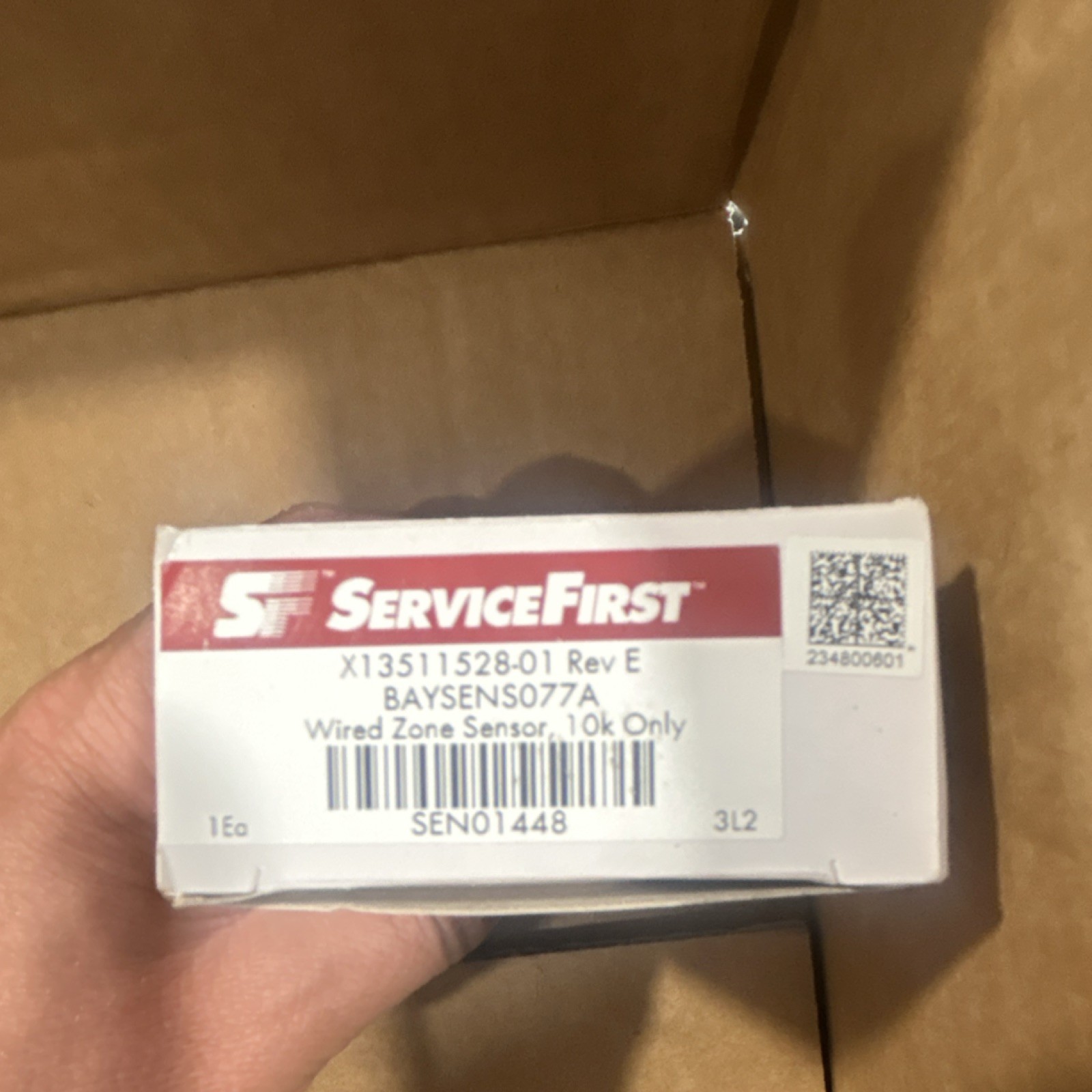ServiceFirst BAYSENS077A Wired Zone Sensor for Trane, White X13511528-01