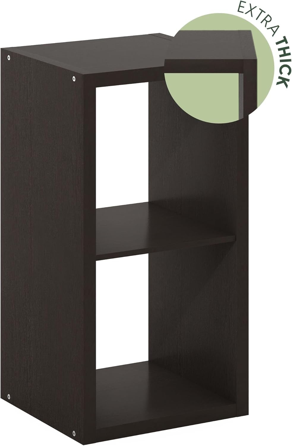 CUBICLE Book Shelf, 2-Cube Bookshelf, Extra Thick Frame Horizontally & Vertic...