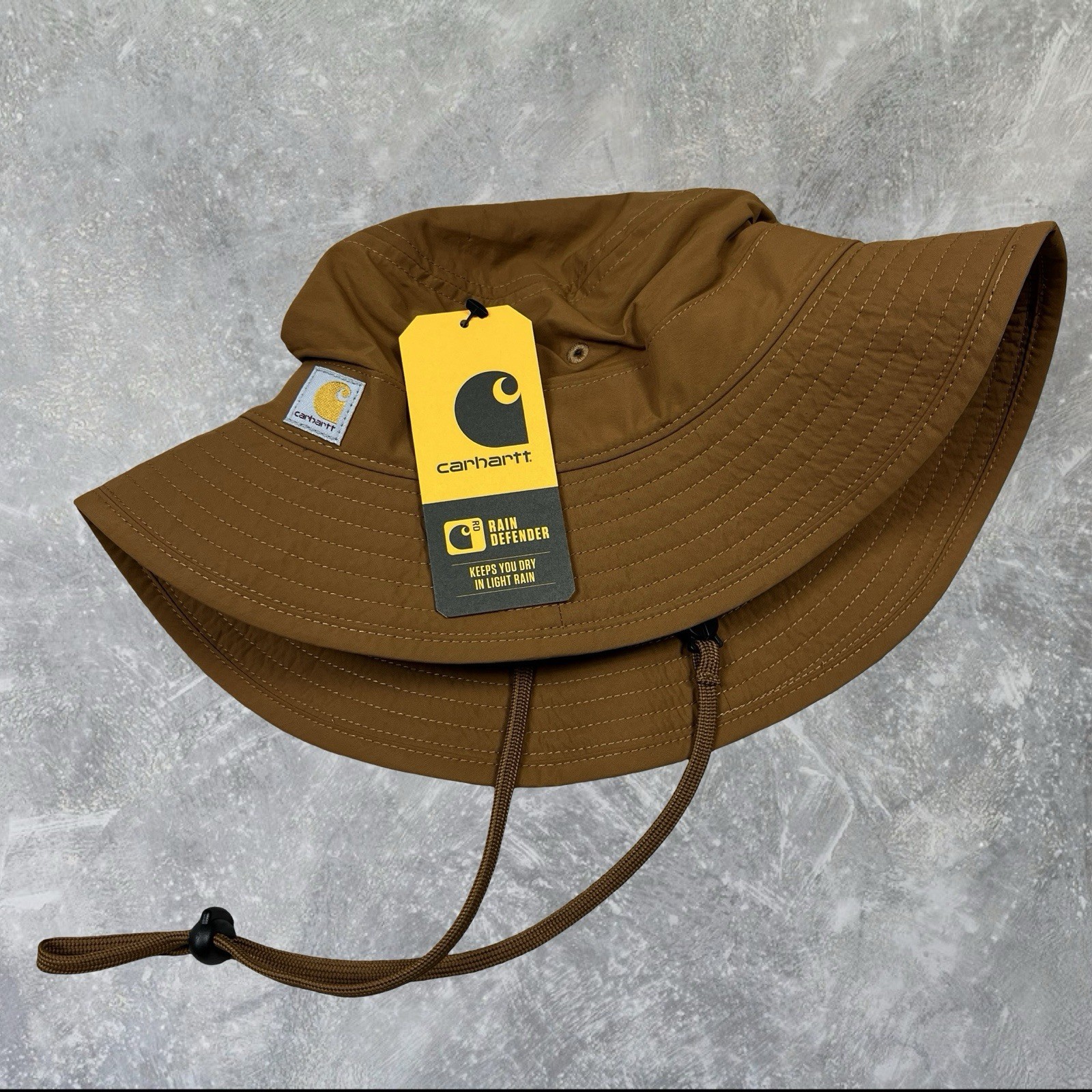 Carhartt Rain Defender Lightweight Bucket Hat Brown Womens S/M