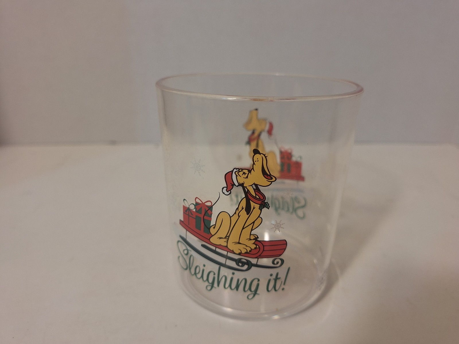 Mickey Mouse Acrylic tumbler 4 Christmas Holiday Cups Kohls 05/23