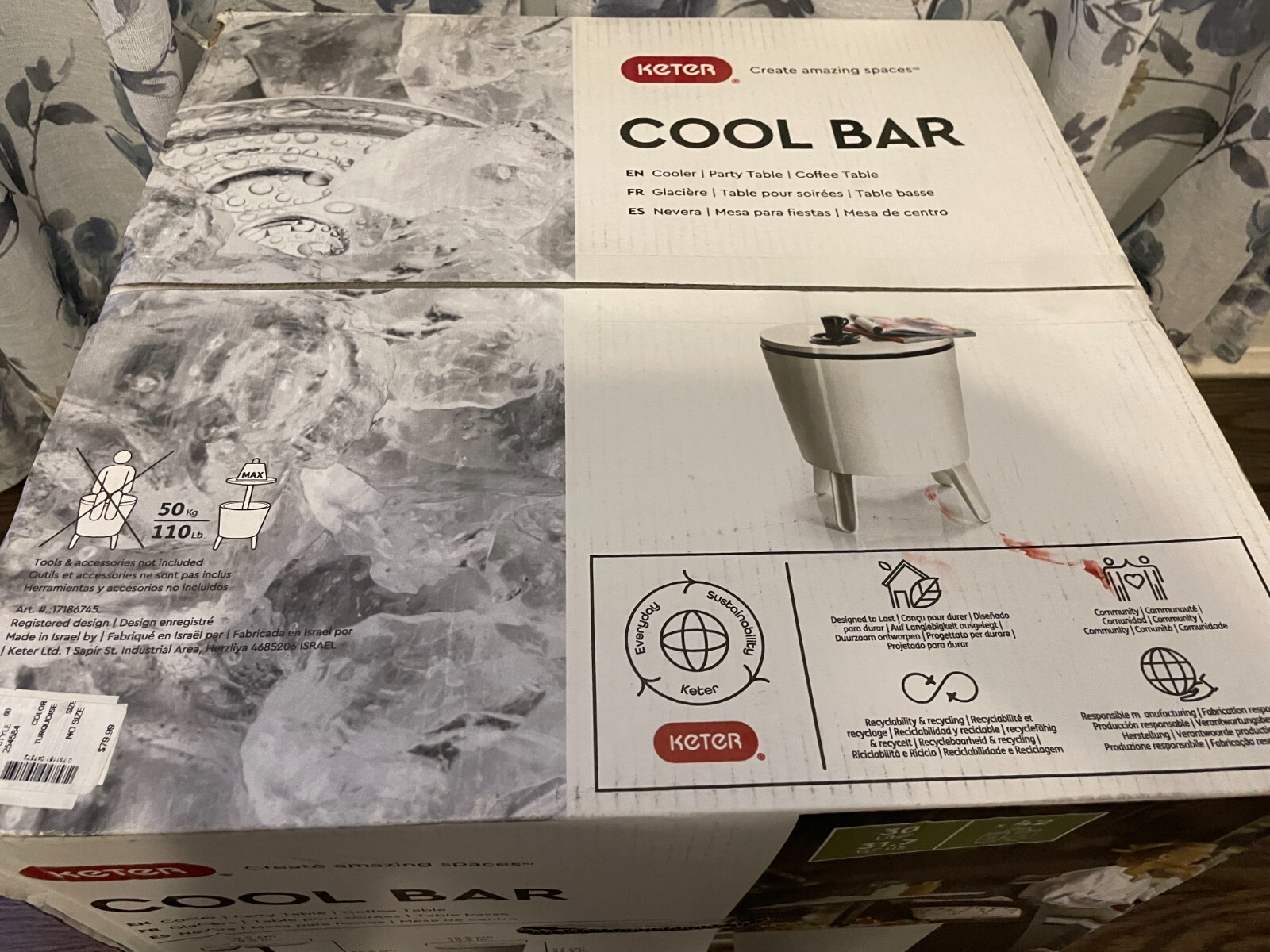 Keter Cool Bar Patio End Table