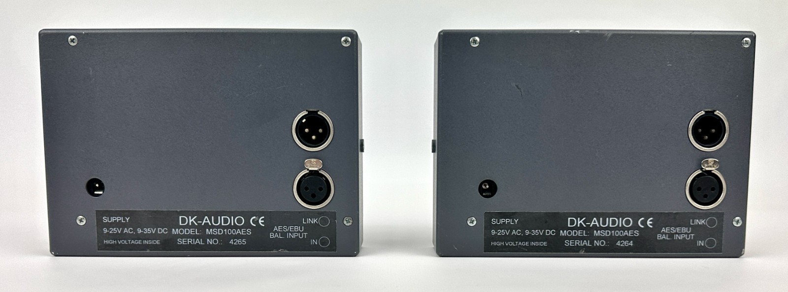 DK-Audio MSD100AES Master Stereo Displays (PPM/VU/meter scales)