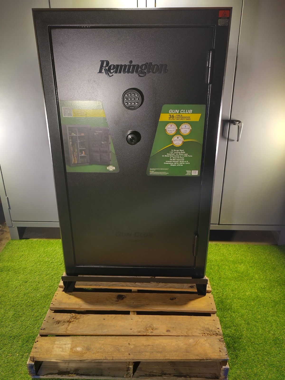 New! Remington 36 Gun Fireproof Waterproof Safe with Electronic Lock