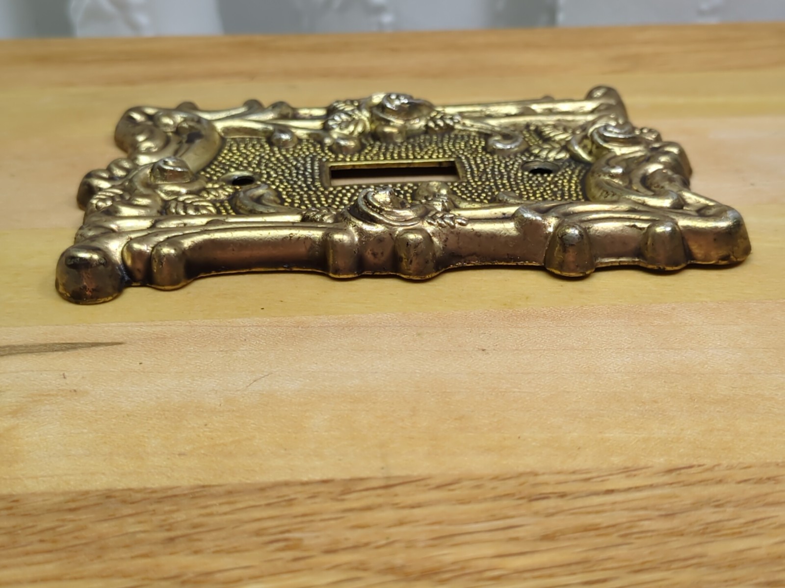 Vintage AmerTac Brass Single Light Switch Plate