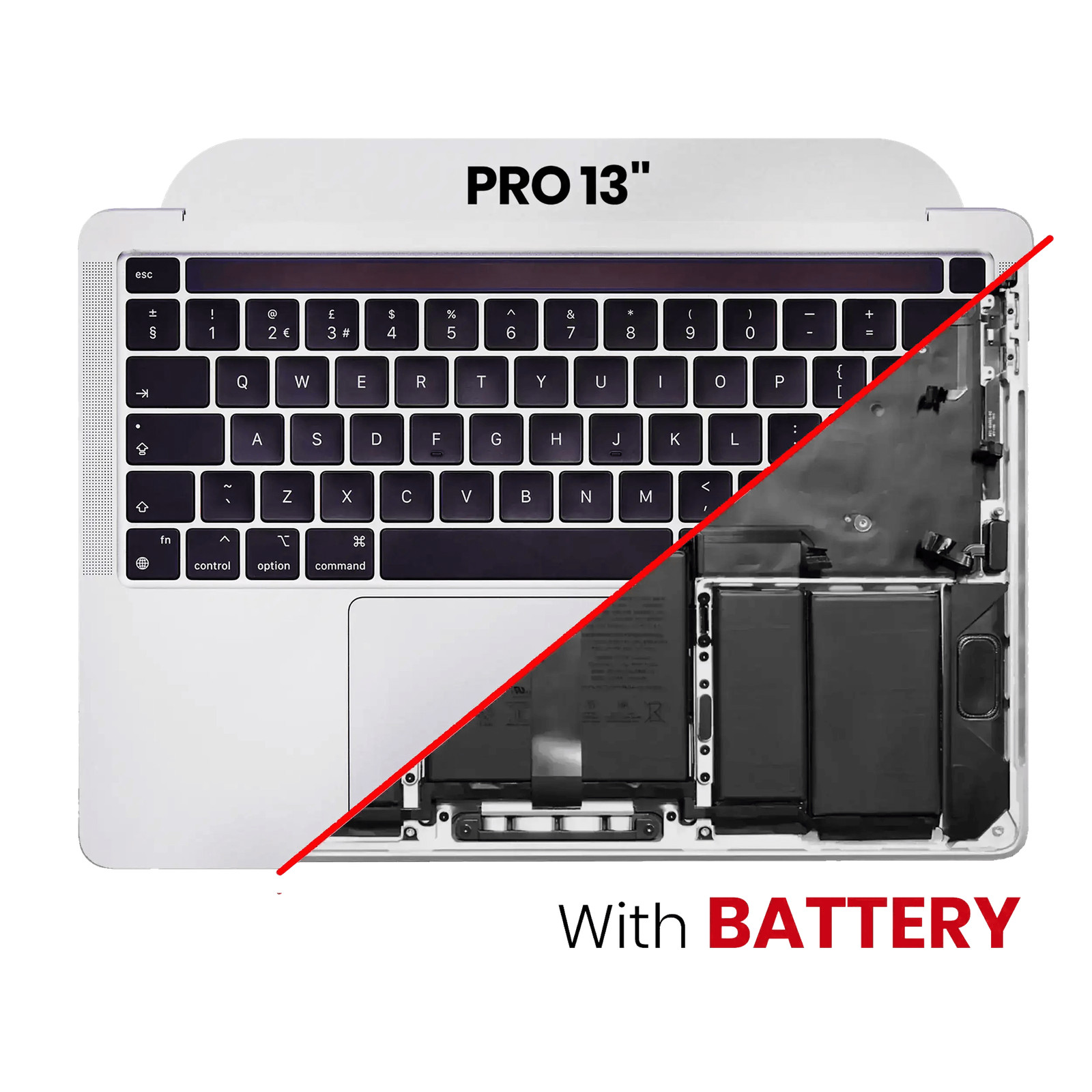 Top Case Assembly W/Battery & Keyboard For MacBook Pro 13" (A2251 / Mid 2020)