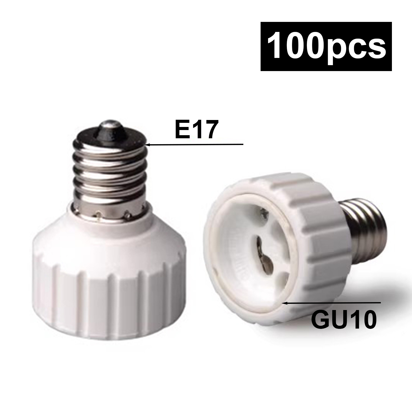 E17 To GU10 Socket Base LED Halogen CFL Light Bulb Lamp Adapter Converter Holder