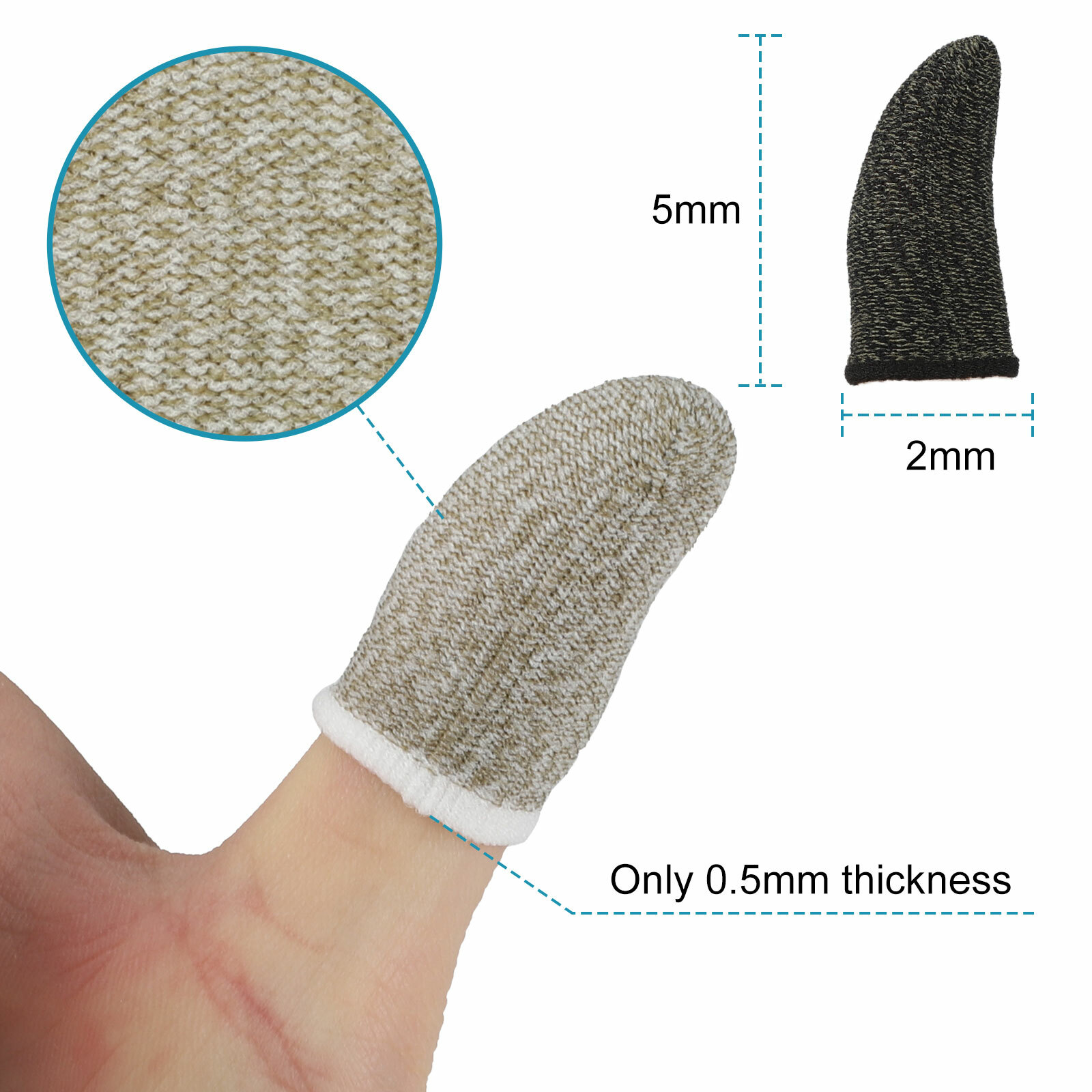 20Pcs Screen PUBG Gaming Finger Sleeve Game Controller Mobile Sweatproof Gloves