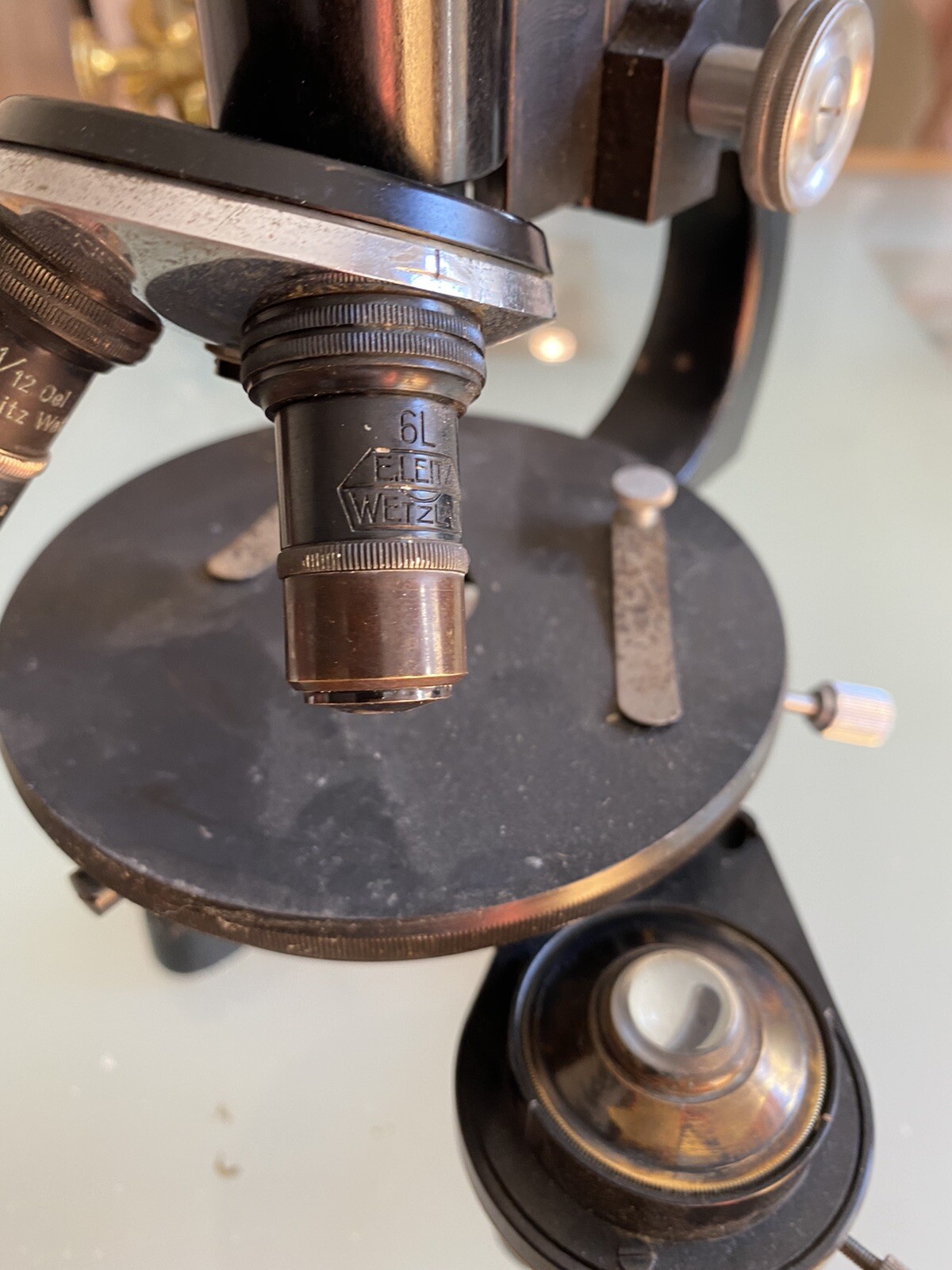 Ernst Leitz Wetzlar WW II Military Microscope W/ Original Case.