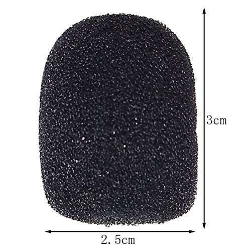 Wode Shop 15 Pack Foam Microphone Windscreen, Lapel Headset Microphone Sponge