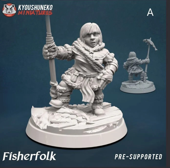 Dwarf Fishermen - Resin Tabletop Miniature