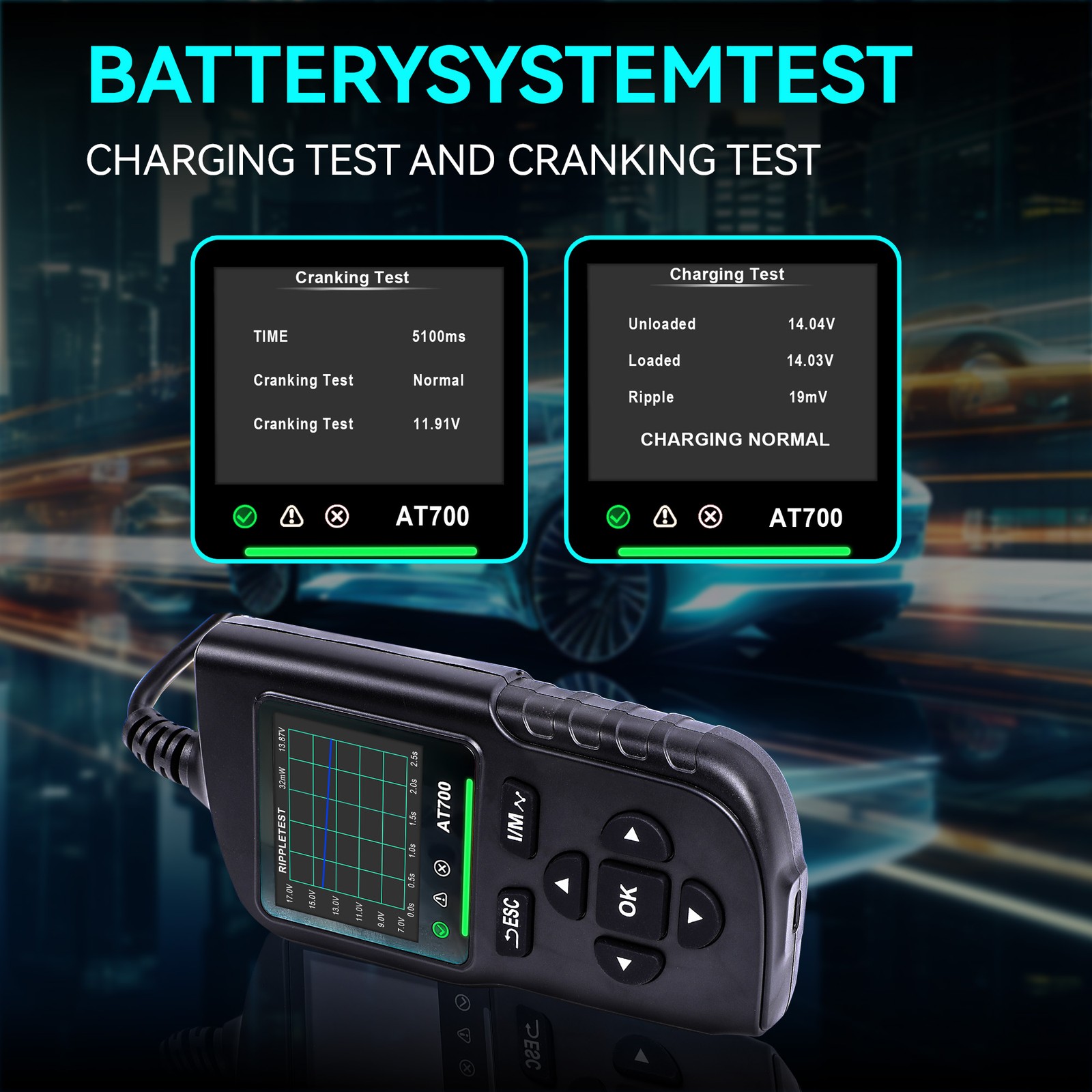 AT700 Scanner Code Reader Car Diagnostic Scan Tool Check Engine Fault US
