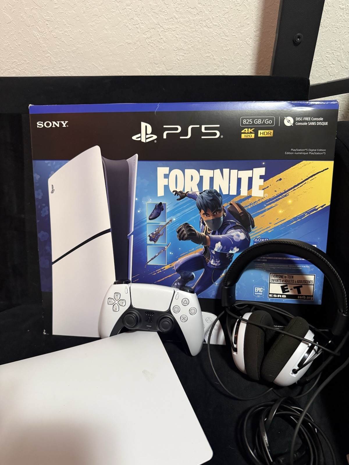 Sony PlayStation 5 Digital Edition Fortnite Bundle Console Controller Headset