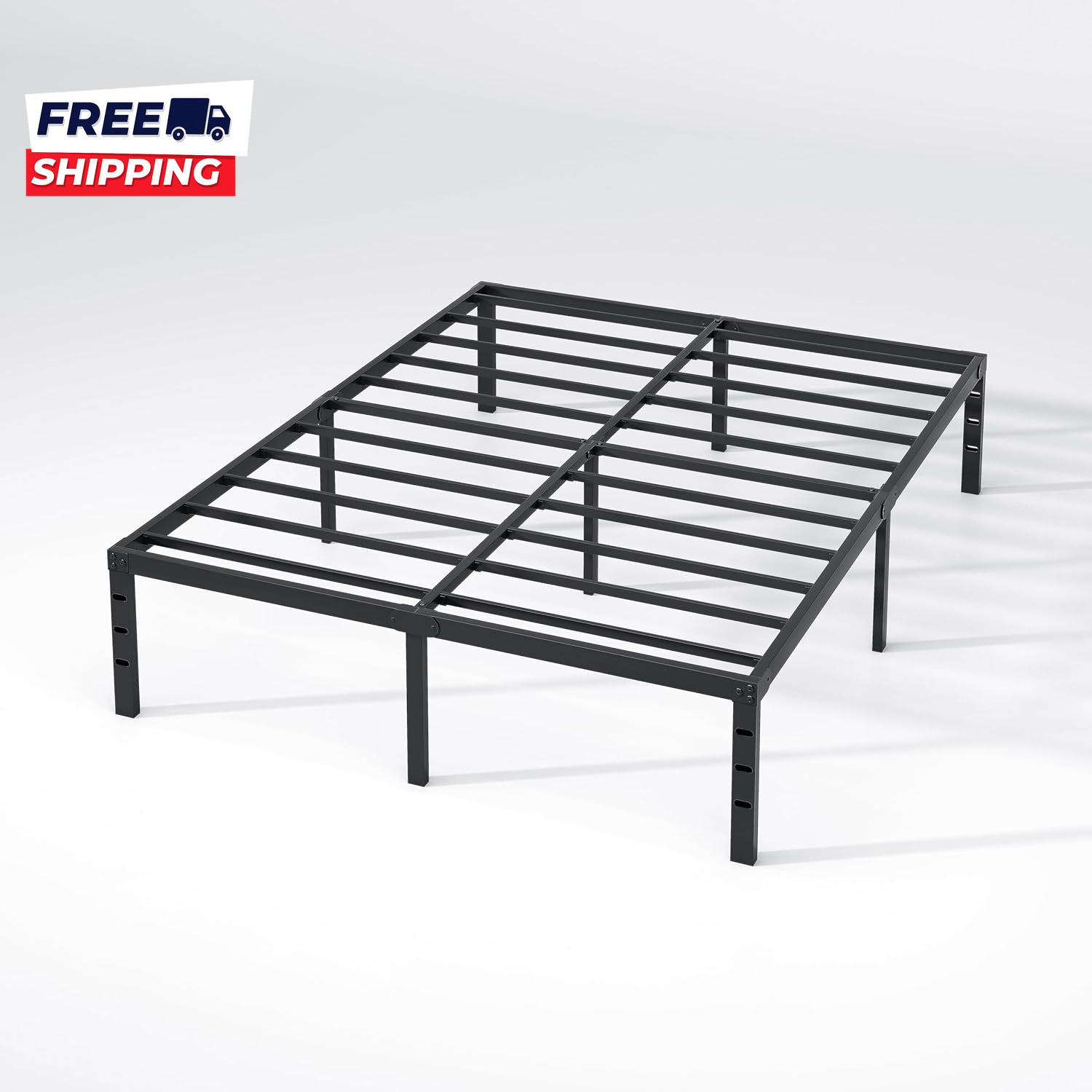 Metal Bed Frame Queen Size Bed Frame with Storage Space Heavy Duty Sturdy