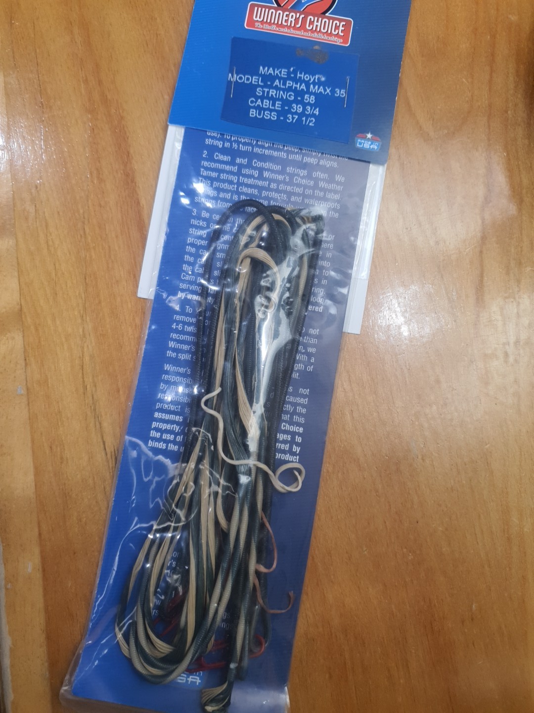 Winners Choice String & Cable for Hoyt Alphamax 35 #3 Cam 58 39 3/4 37 1/2