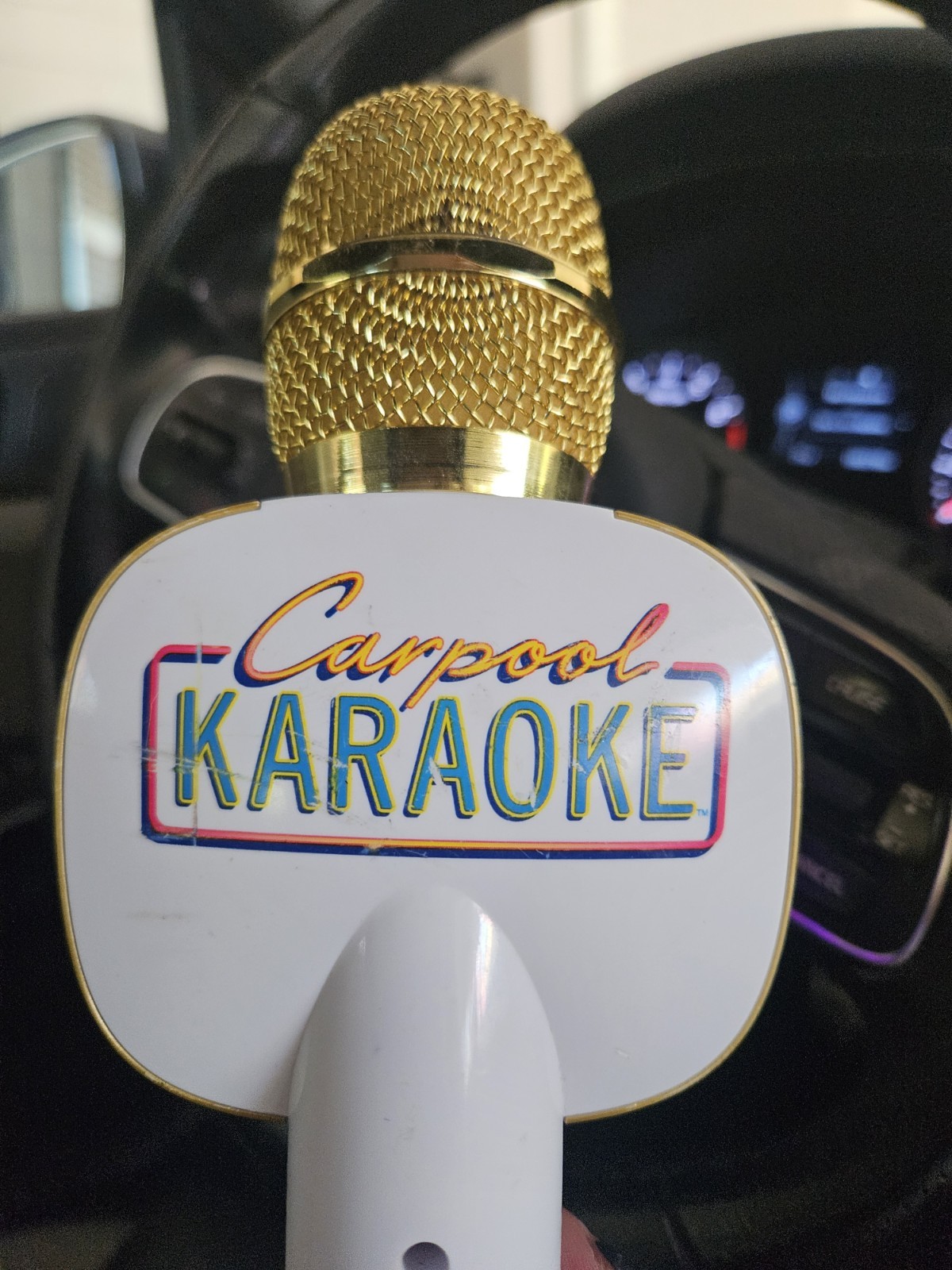 Carpool Karaoke Wireless Bluetooth Microphone FM Car Singing Mic Micro-USB Read