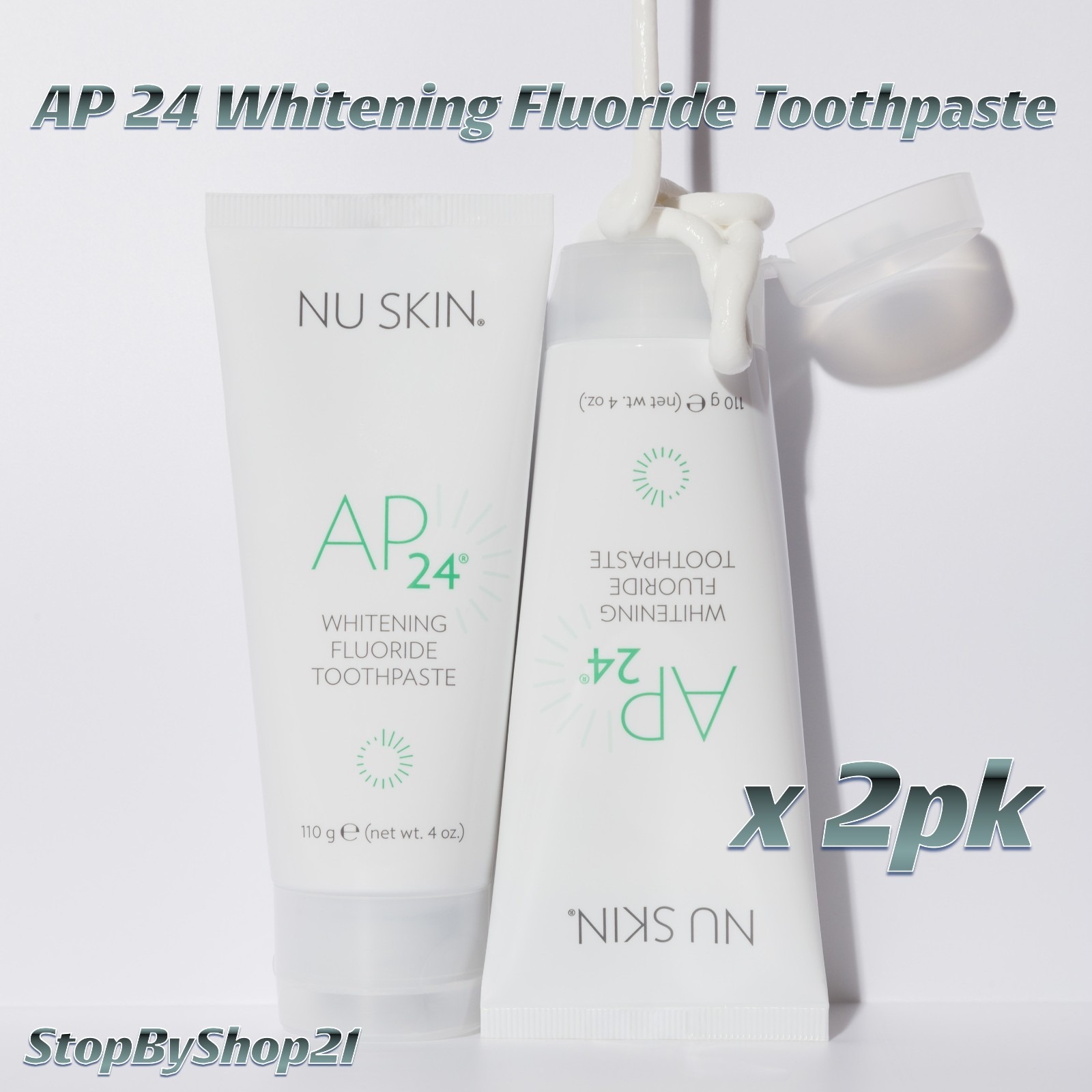 [2pk] Nu Skin NuSkin AP 24 AP24 AP-24 Whitening Fluoride Toothpaste Exp 09/2027