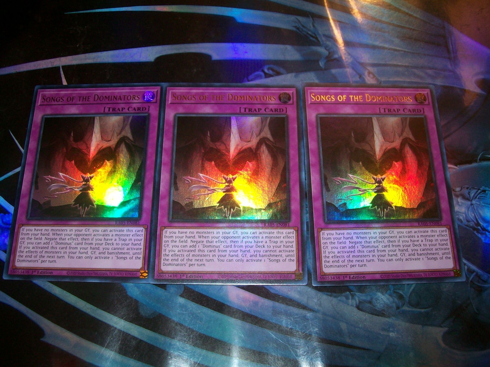 3x Songs of the Dominators 1st Edition Ultra Rare RA05-EN081 Yu-Gi-Oh!