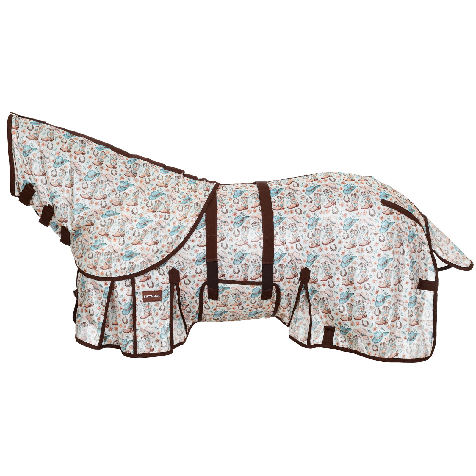 Showman Western Whimsy Mesh Fly Sheet w/ Detachable Neck Cover
