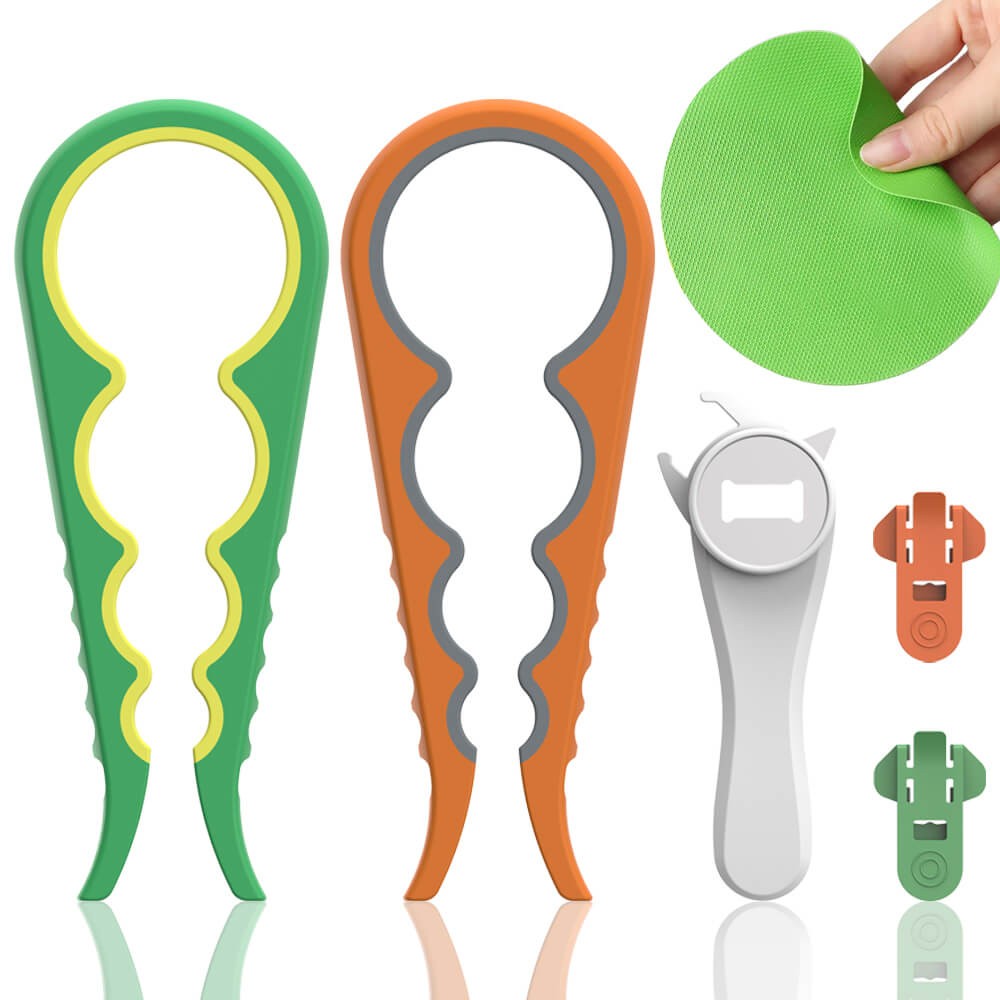 Jar Opener for Weak Hands Seniors Non Slip Can Lid Opener w/Rubber Gripper Pad