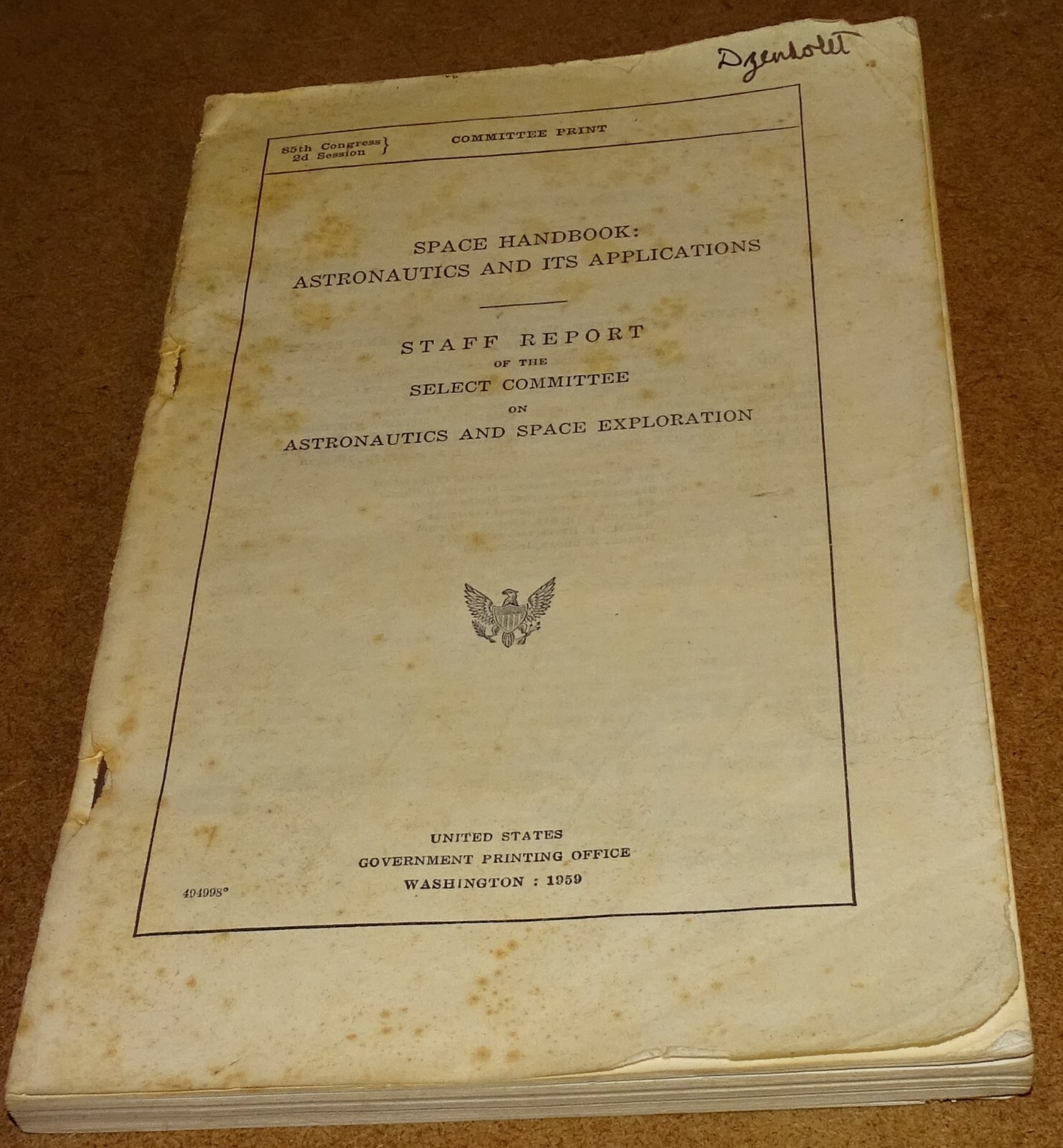 1959 Space Exploration Handbook: Astronauts & Applications - Washington D.C.